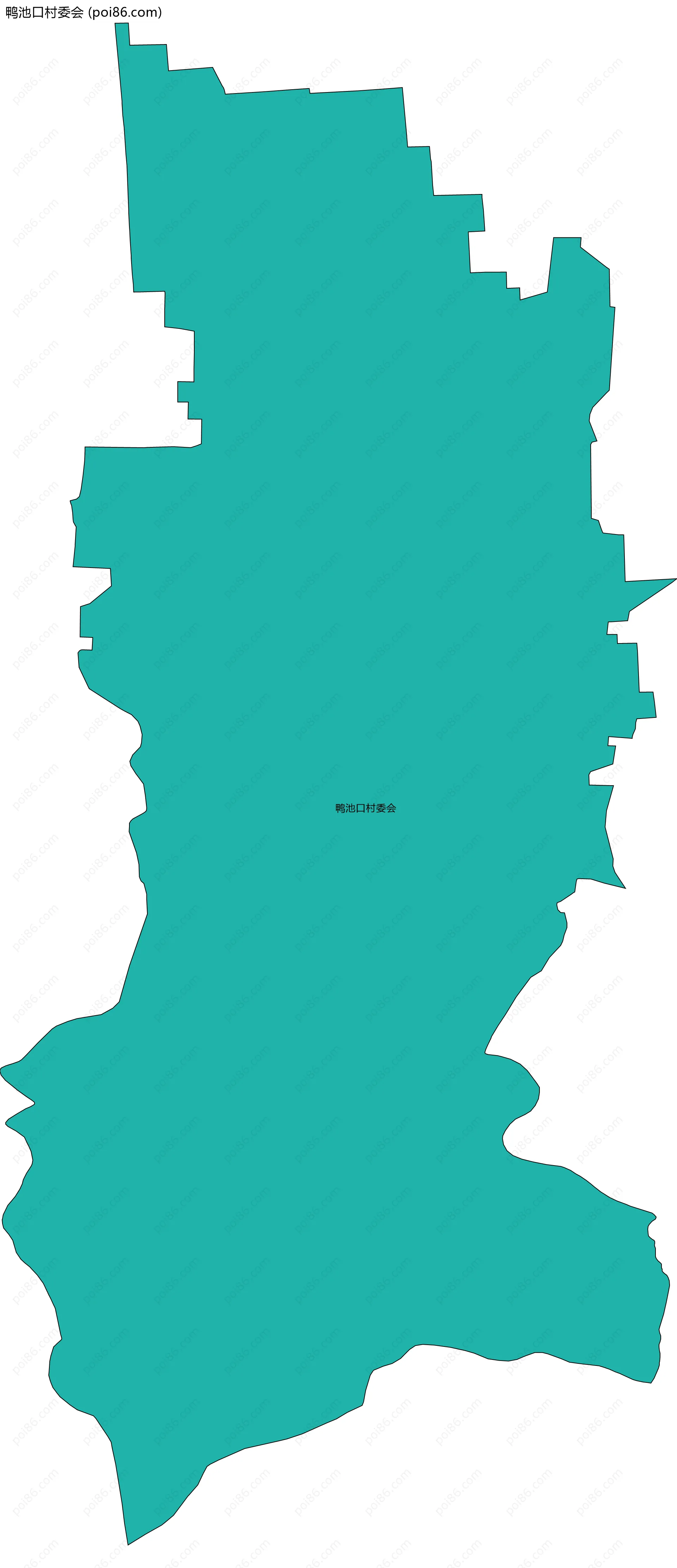 鸭池口村委会边界地图