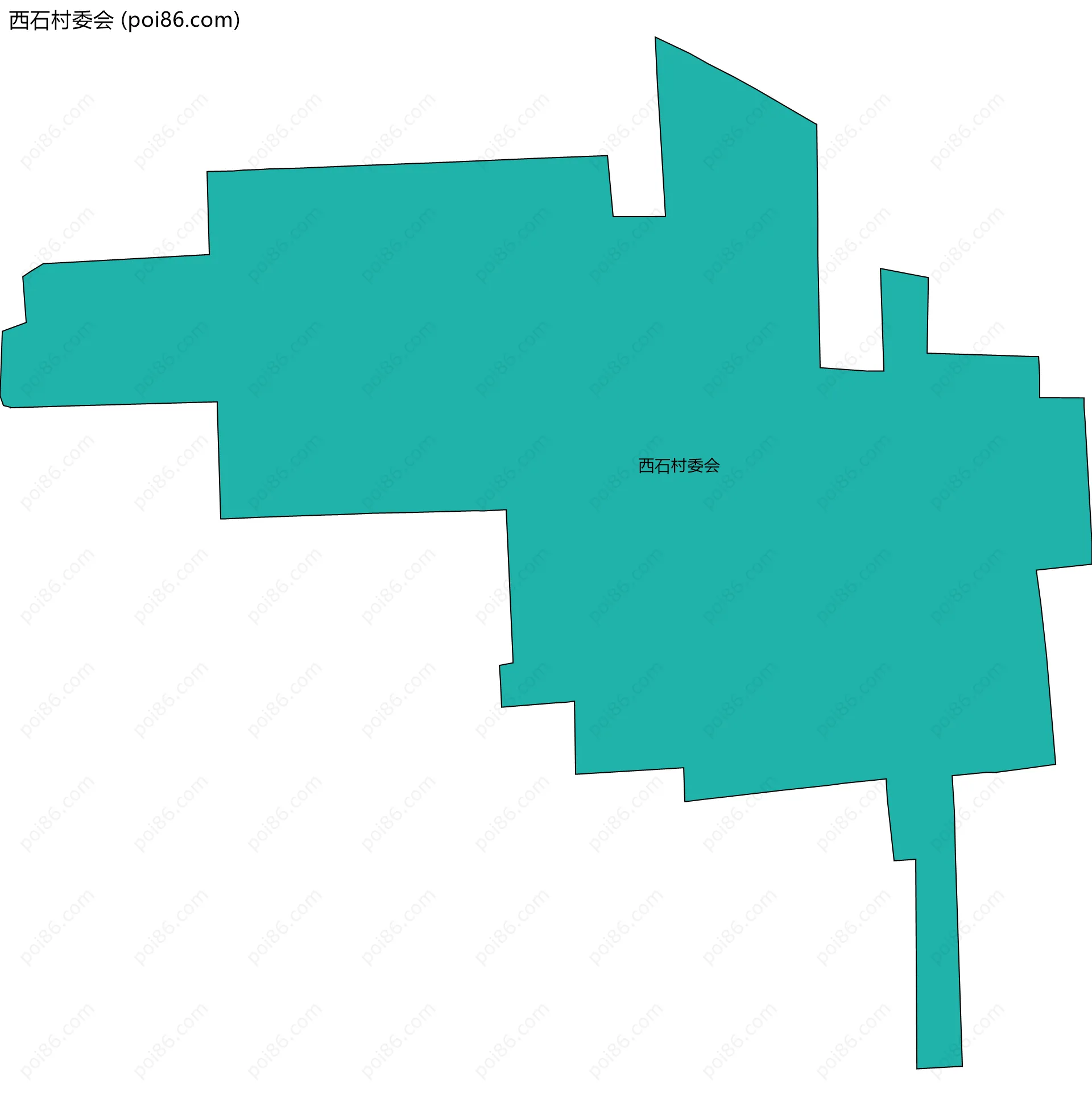 西石村委会边界地图