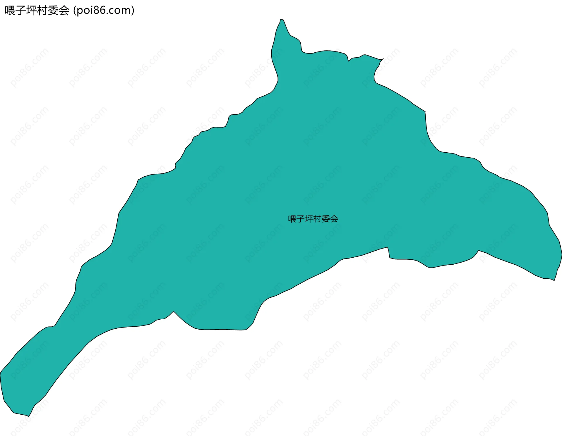 喂子坪村委会边界地图