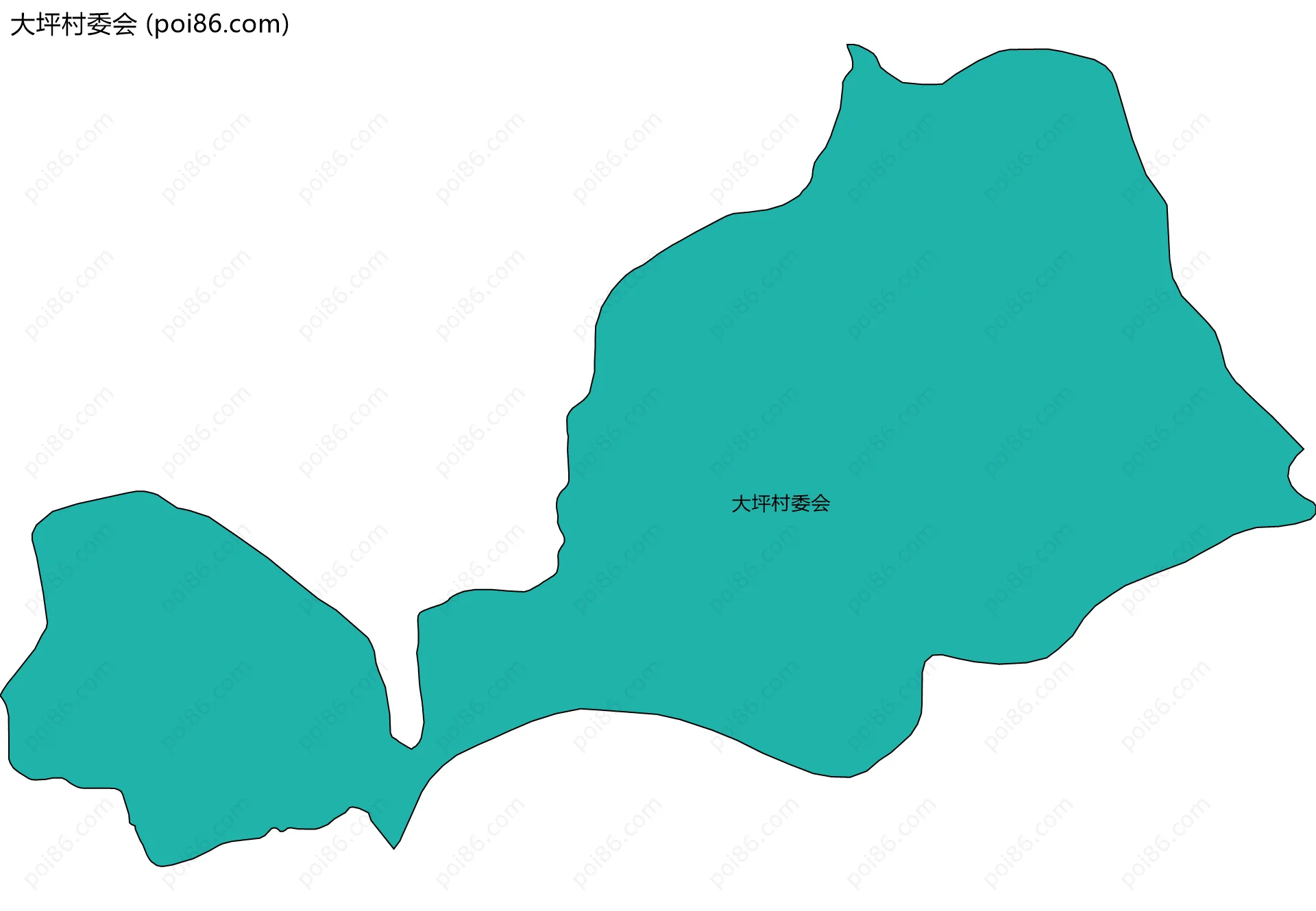 大坪村委会边界地图