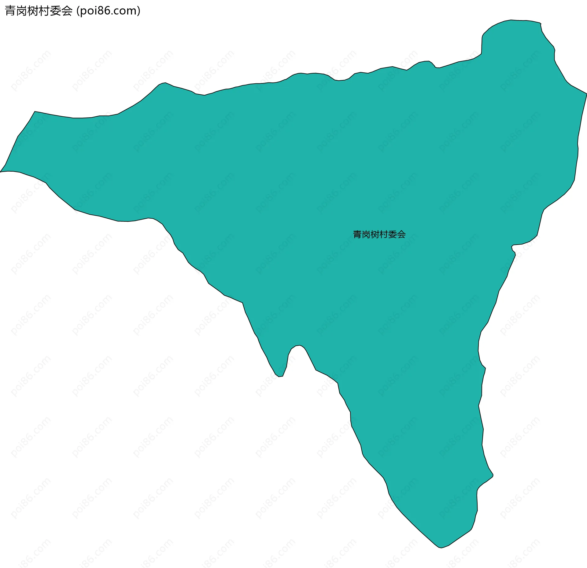 青岗树村委会边界地图