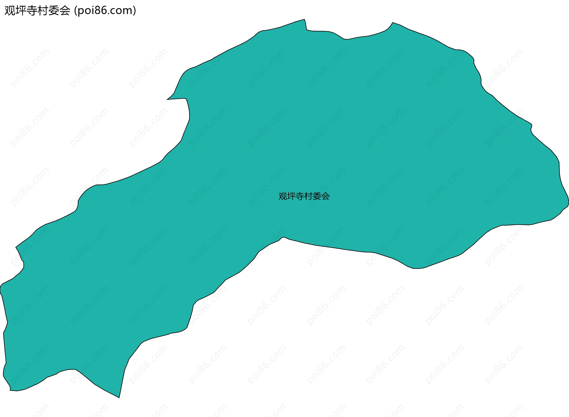 观坪寺村委会边界地图