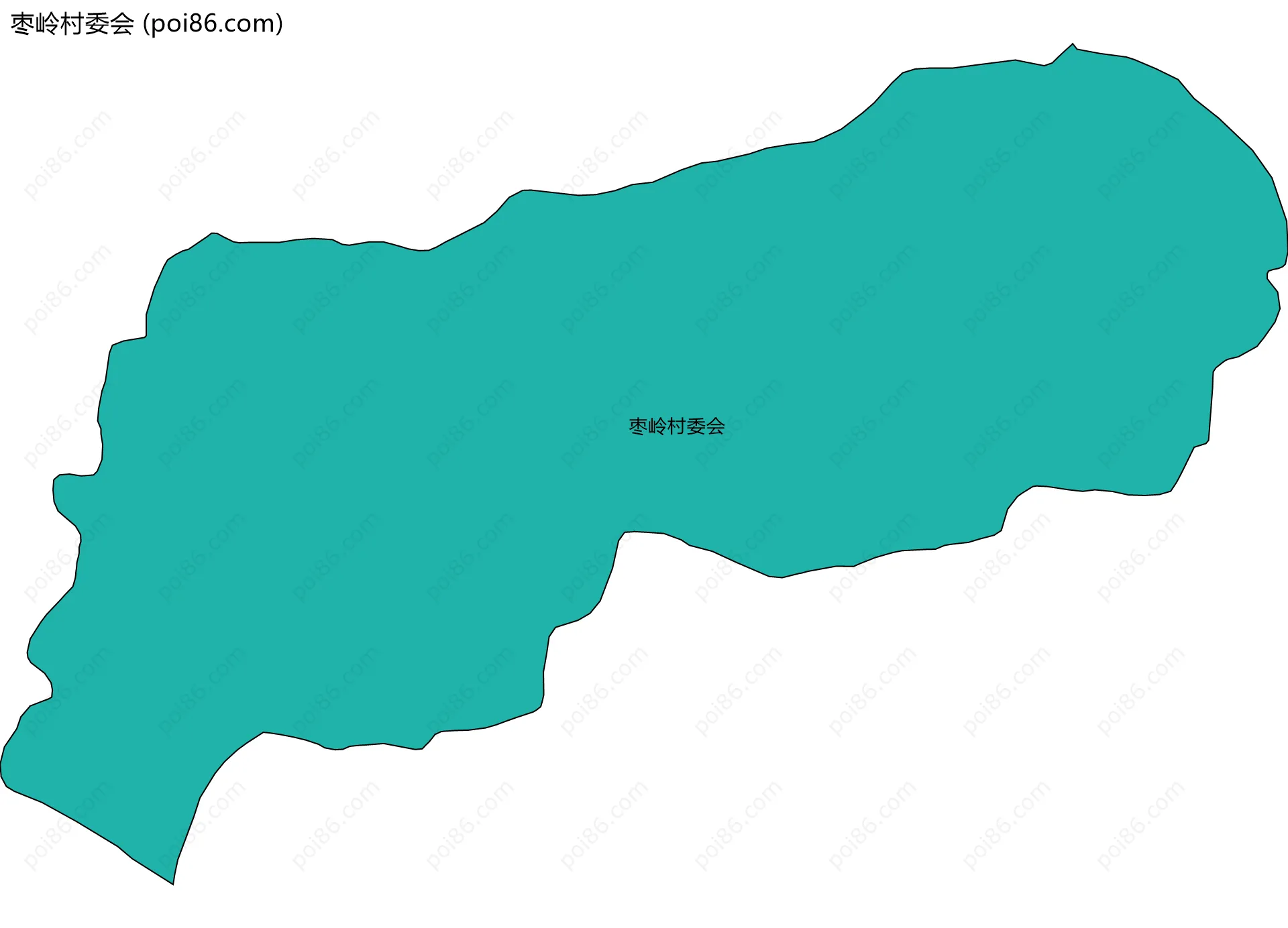 枣岭村委会边界地图