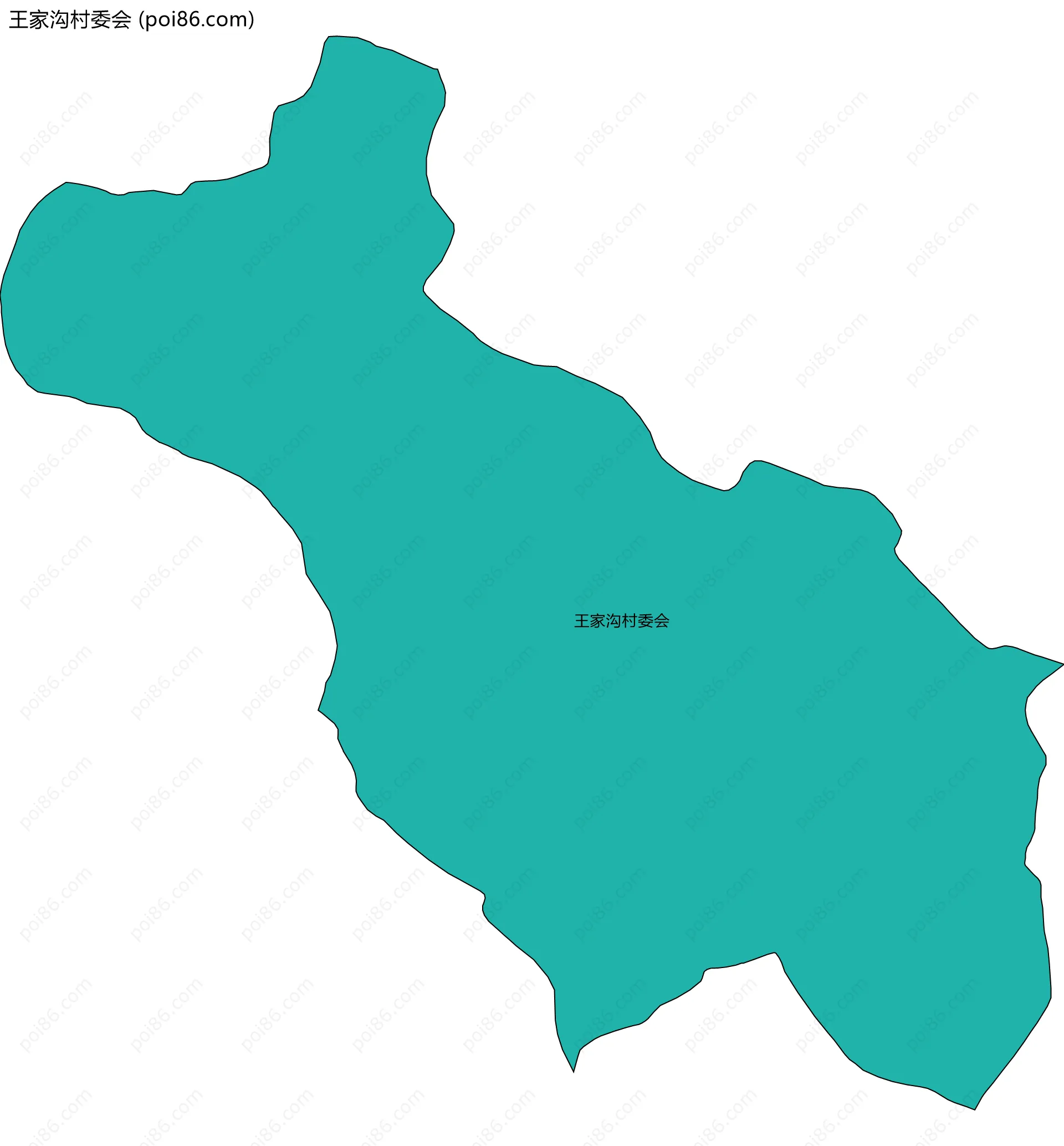 王家沟村委会边界地图