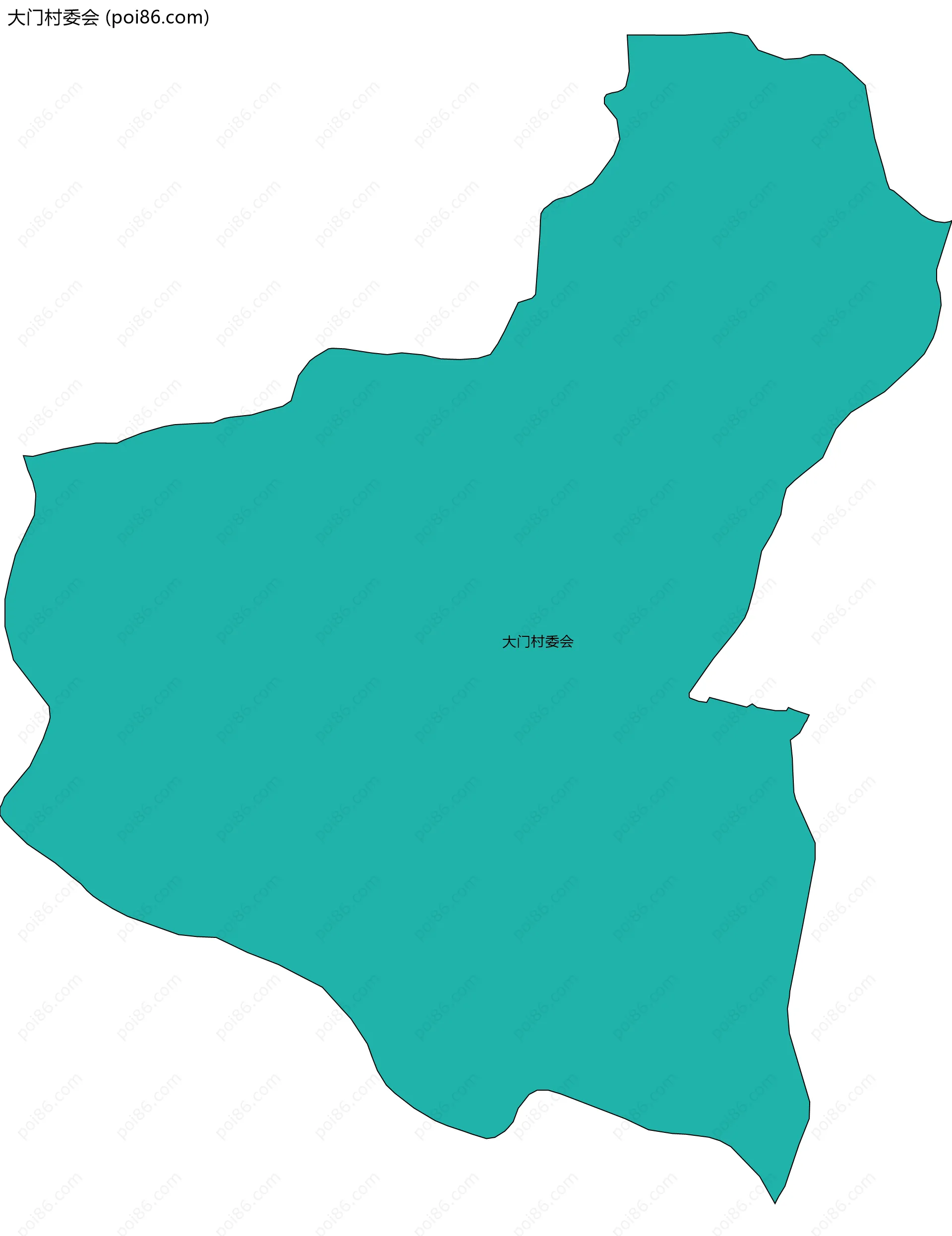 大门村委会边界地图
