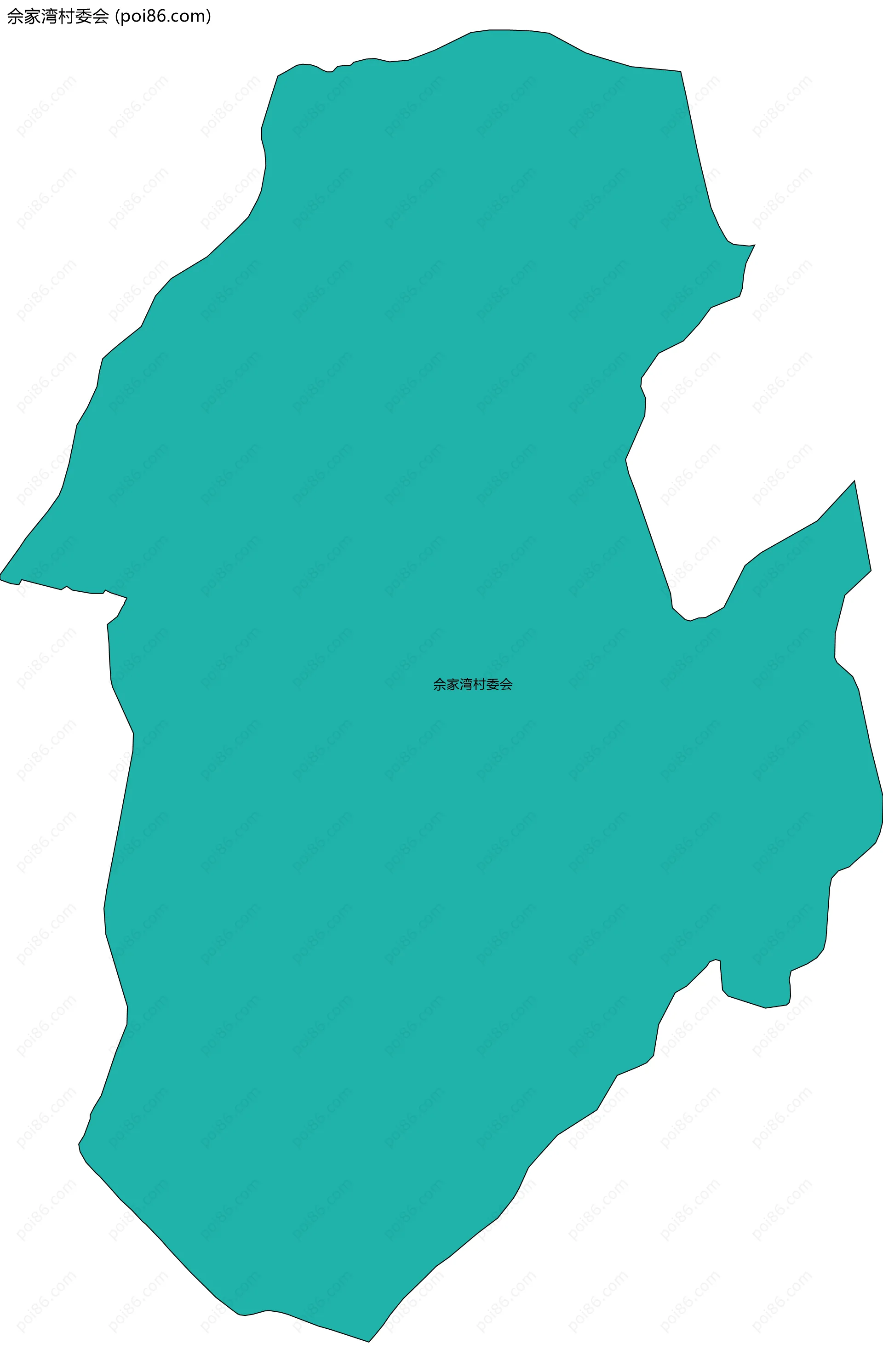 佘家湾村委会边界地图