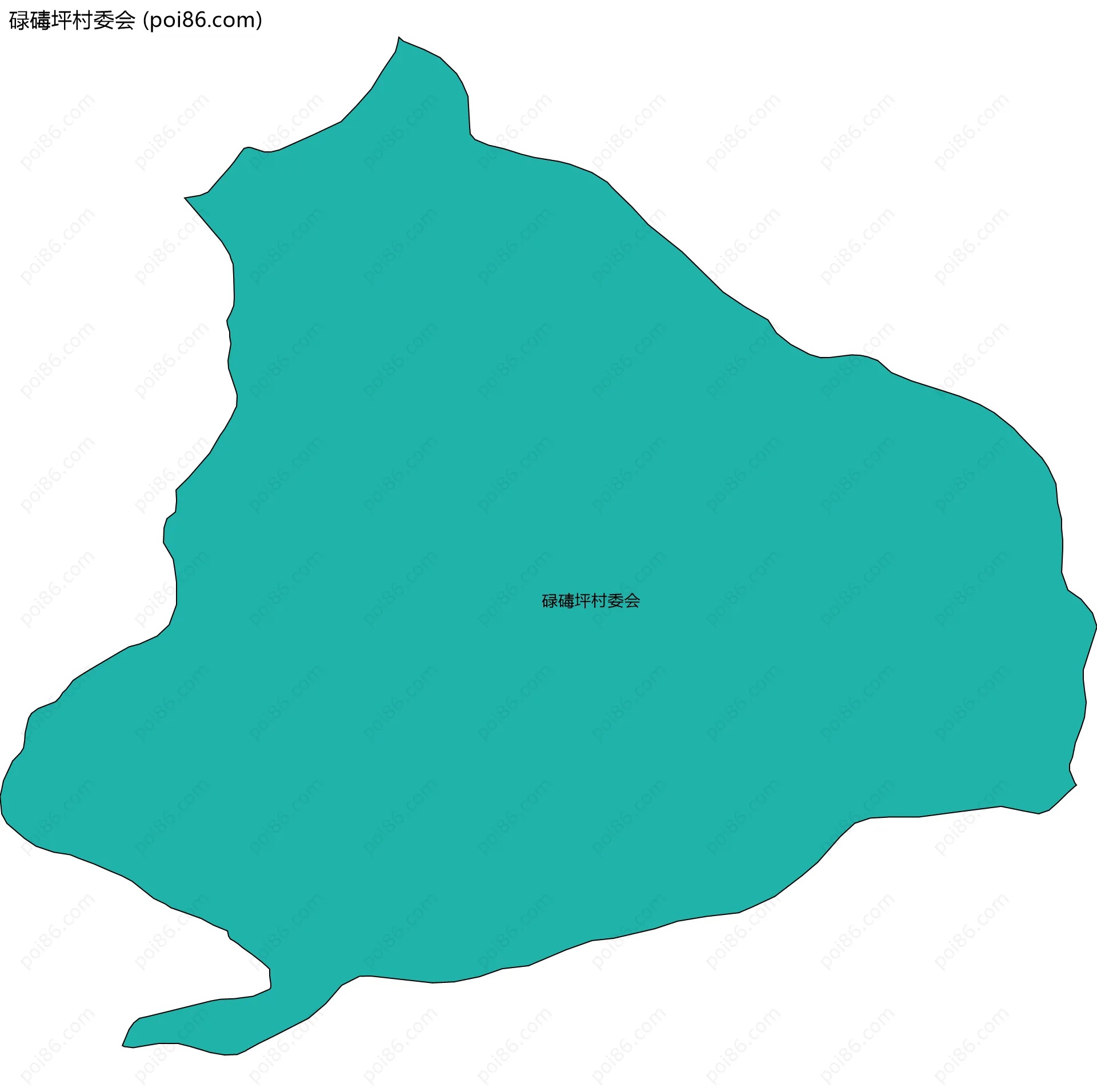 碌碡坪村委会边界地图