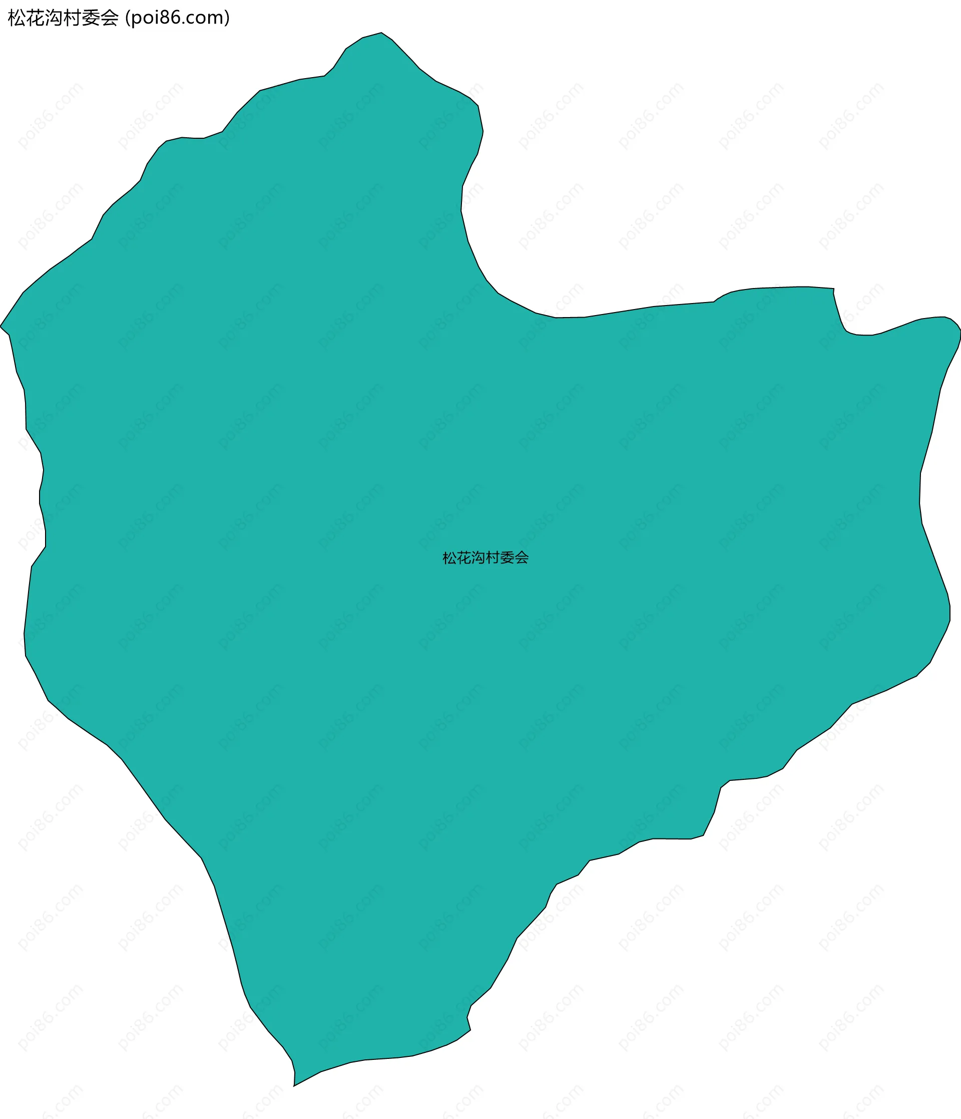 松花沟村委会边界地图