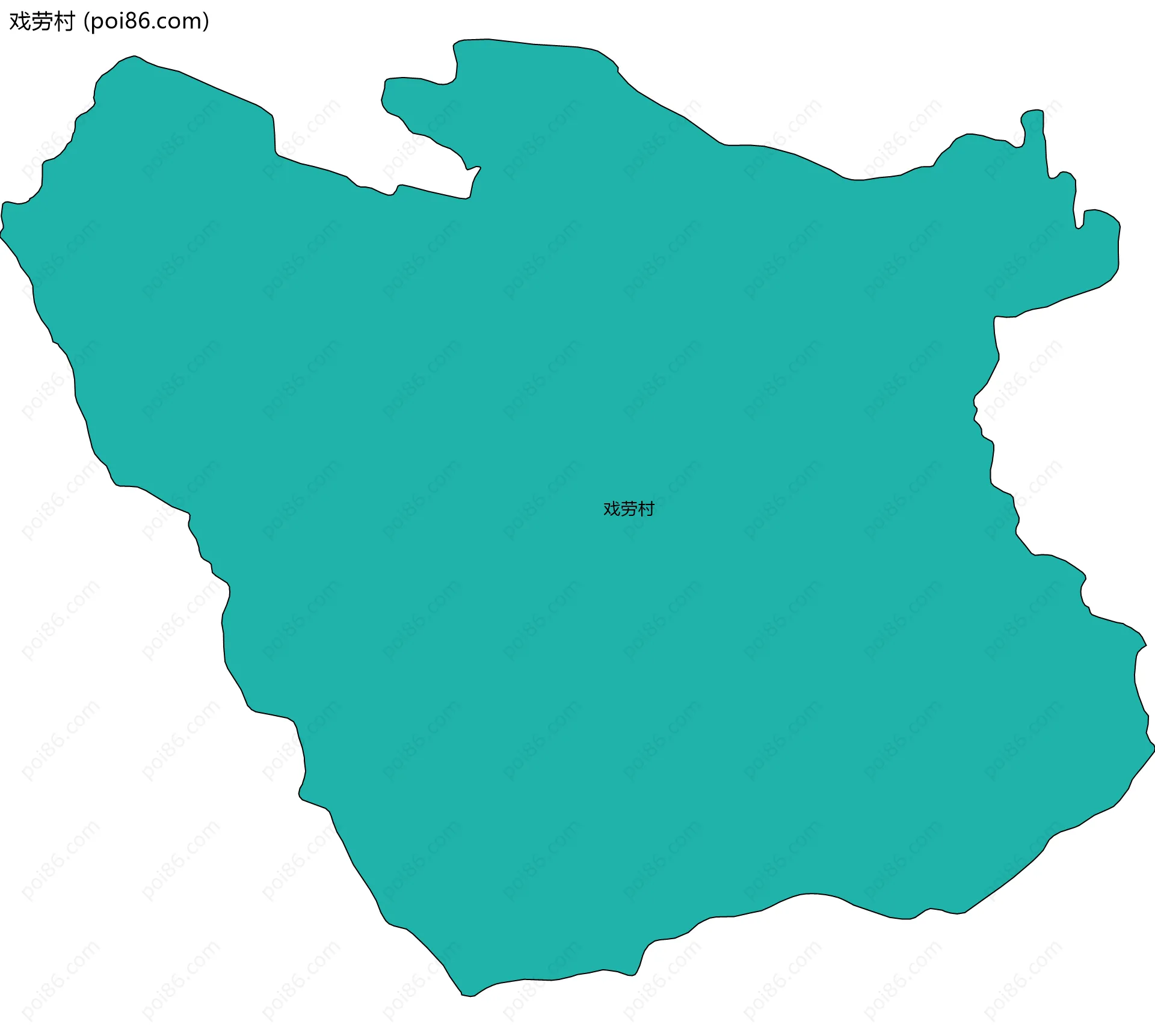 戏劳村边界地图
