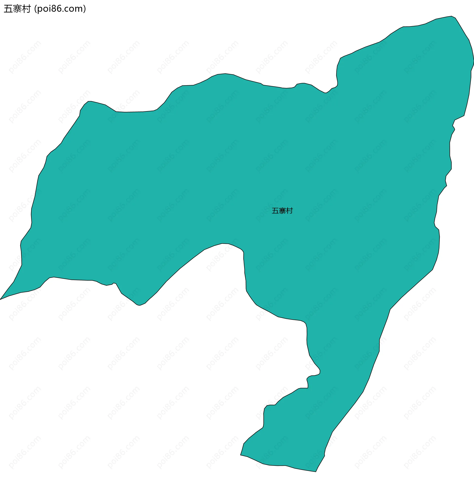 五寨村边界地图