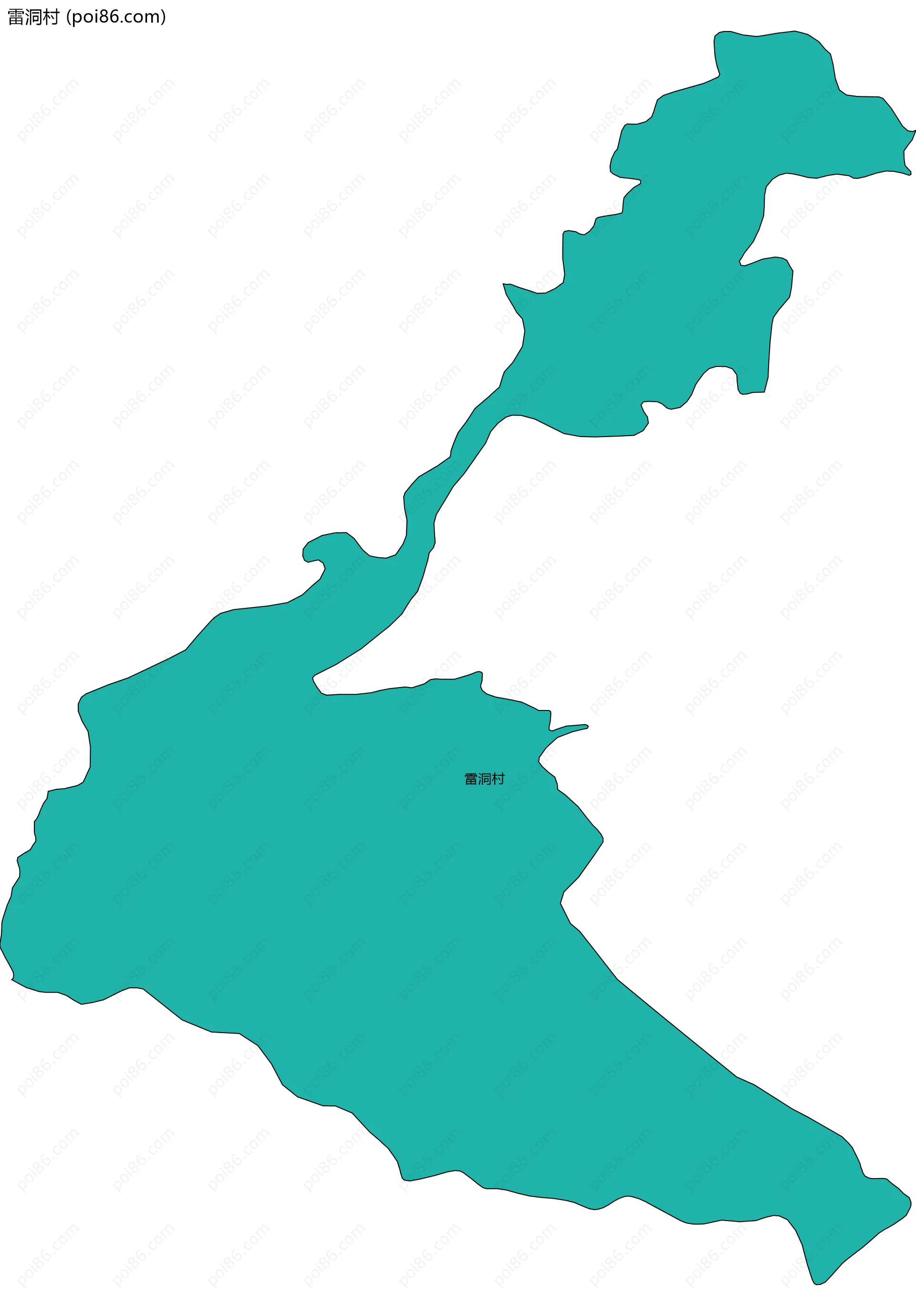 雷洞村边界地图
