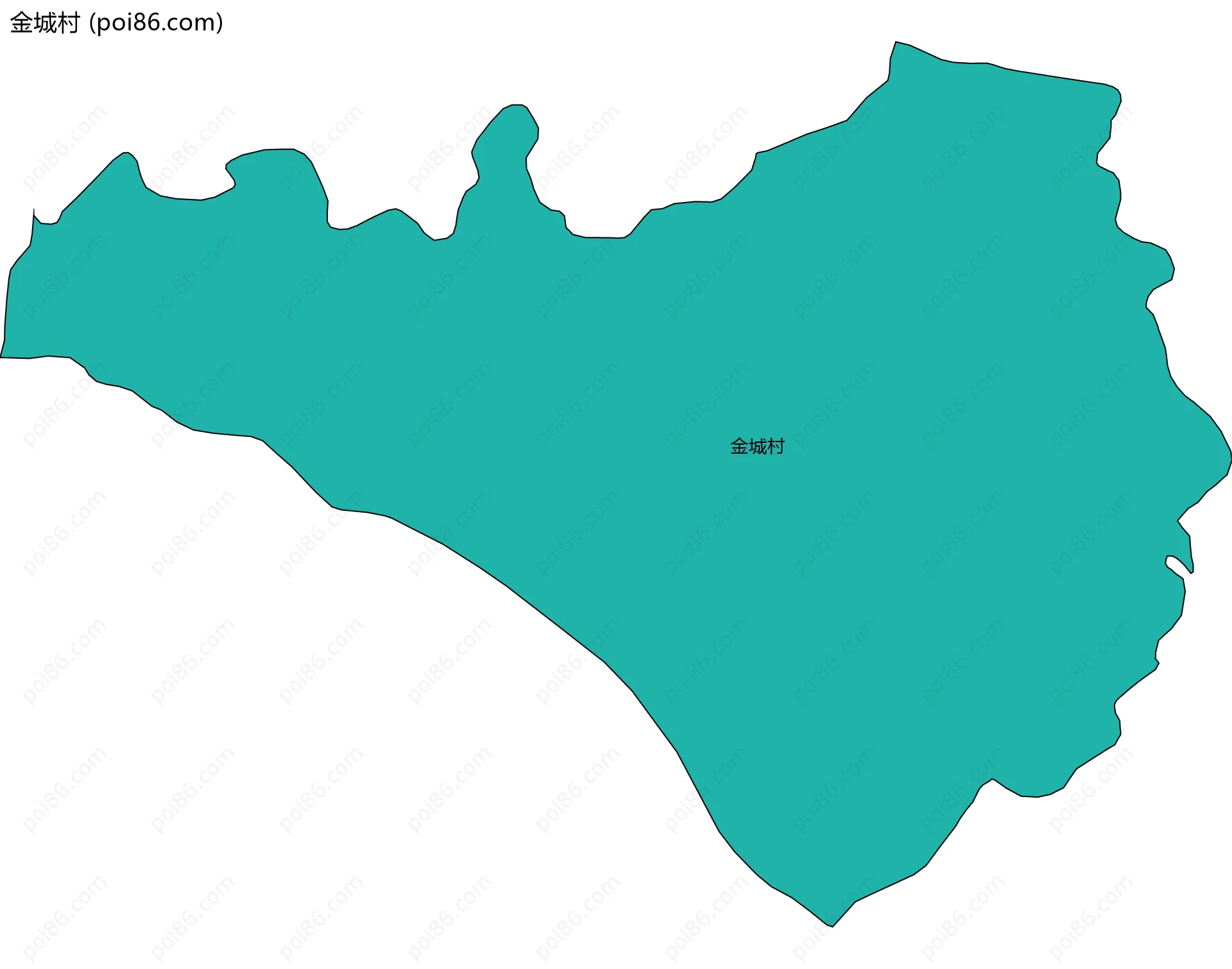 金城村边界地图