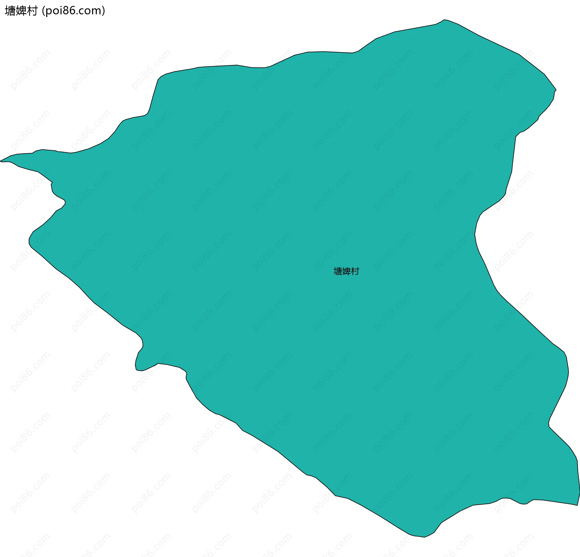 塘婢村边界地图