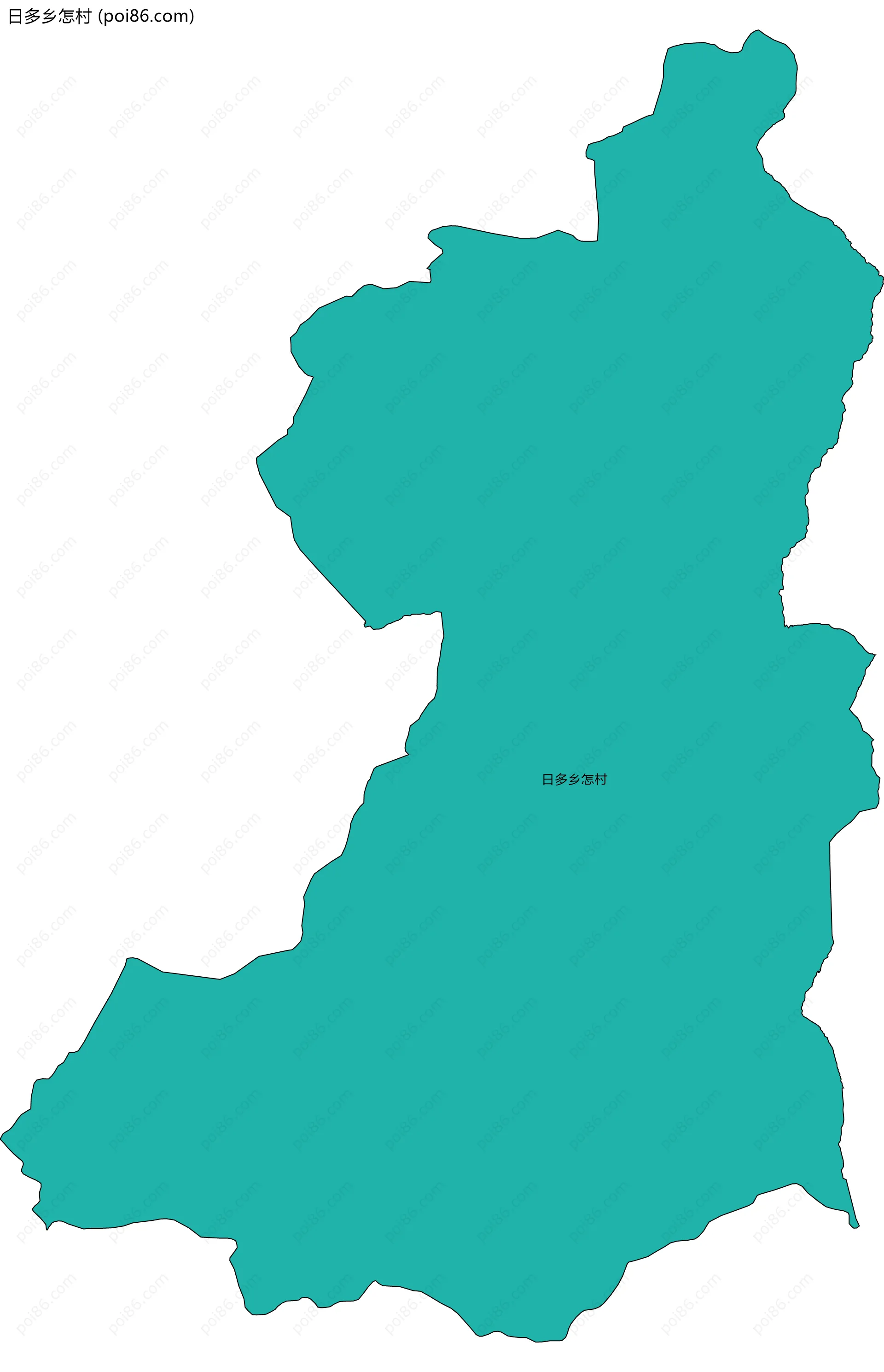 日多乡怎村边界地图
