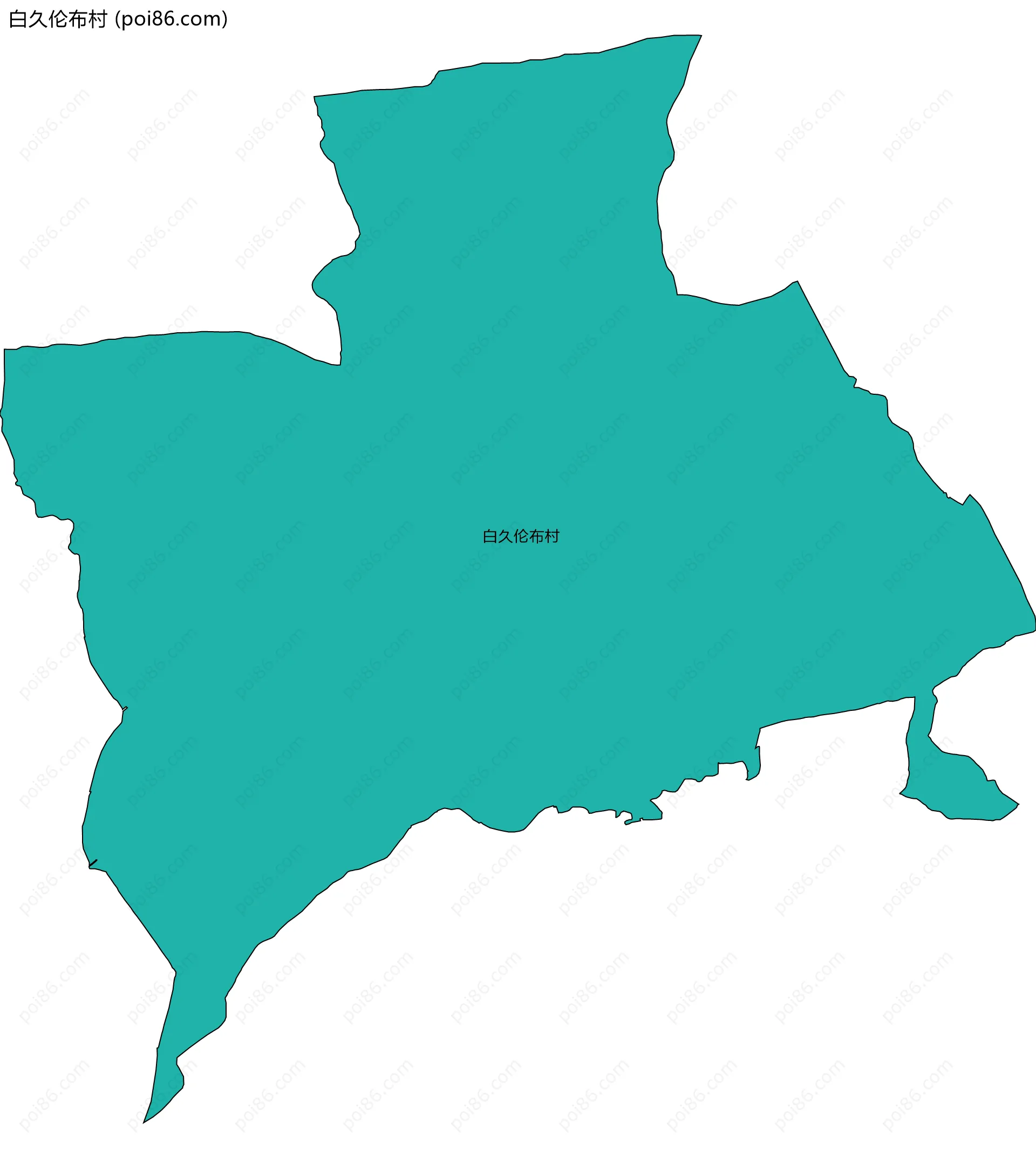白久伦布村边界地图