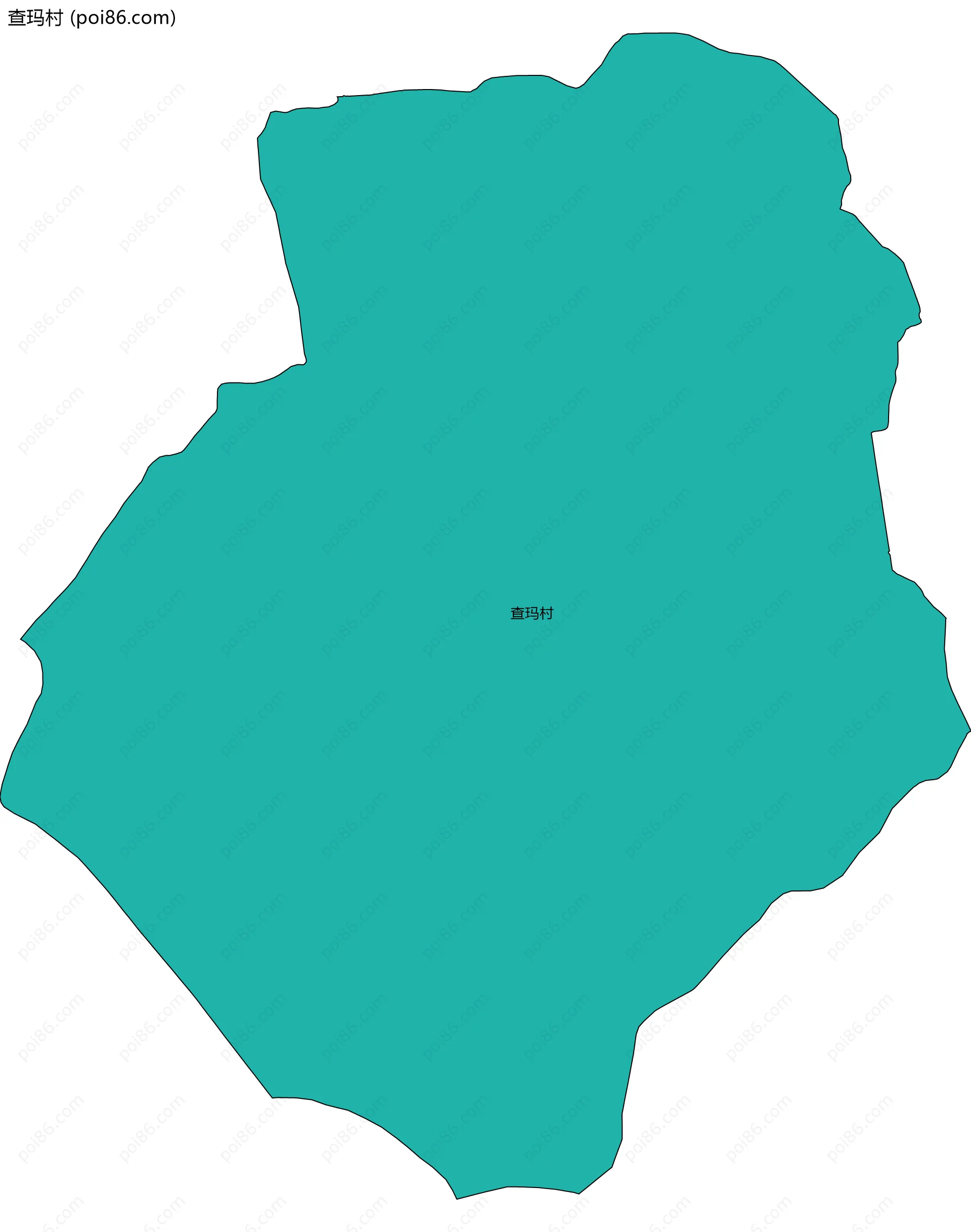 查玛村边界地图