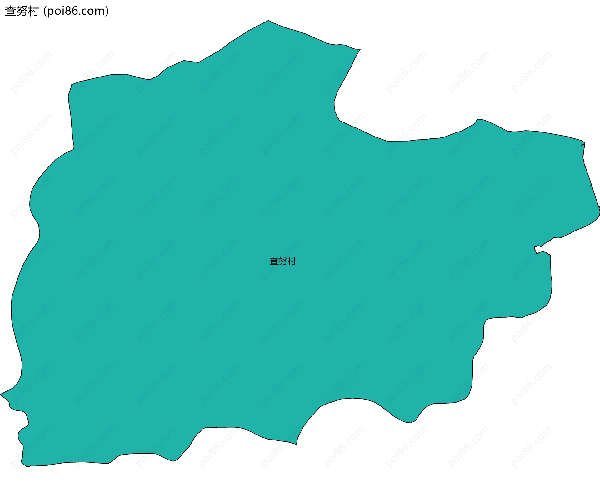 查努村边界地图