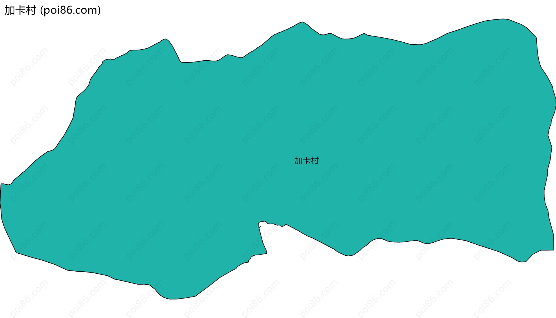 加卡村边界地图