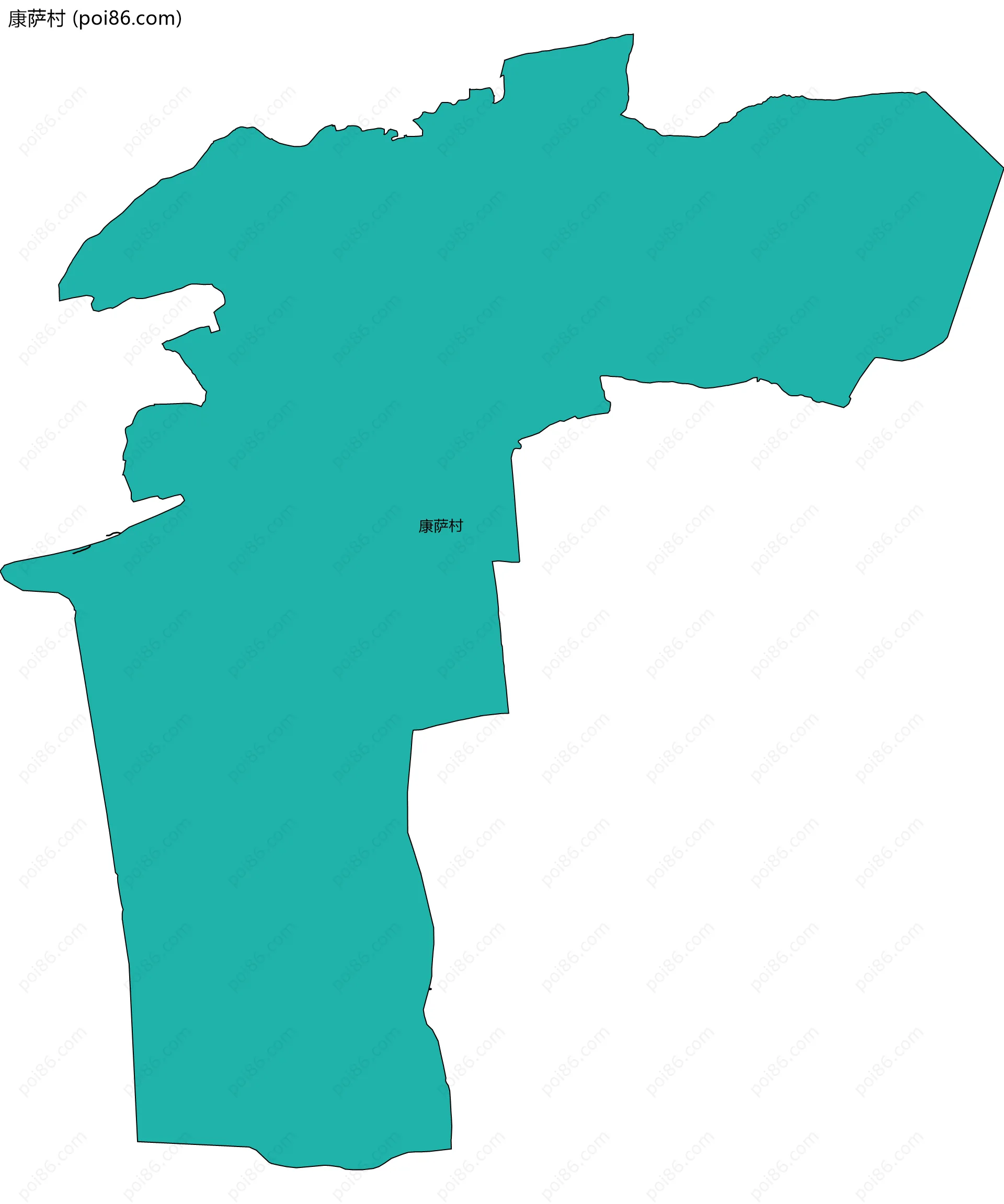 康萨村边界地图