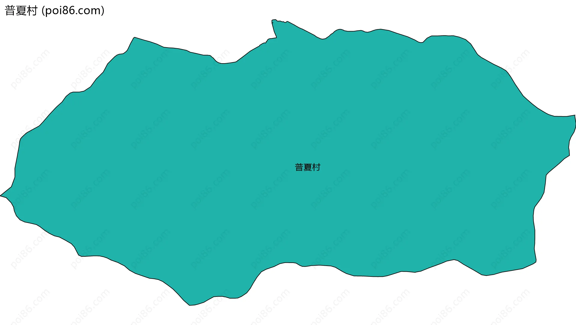 普夏村边界地图