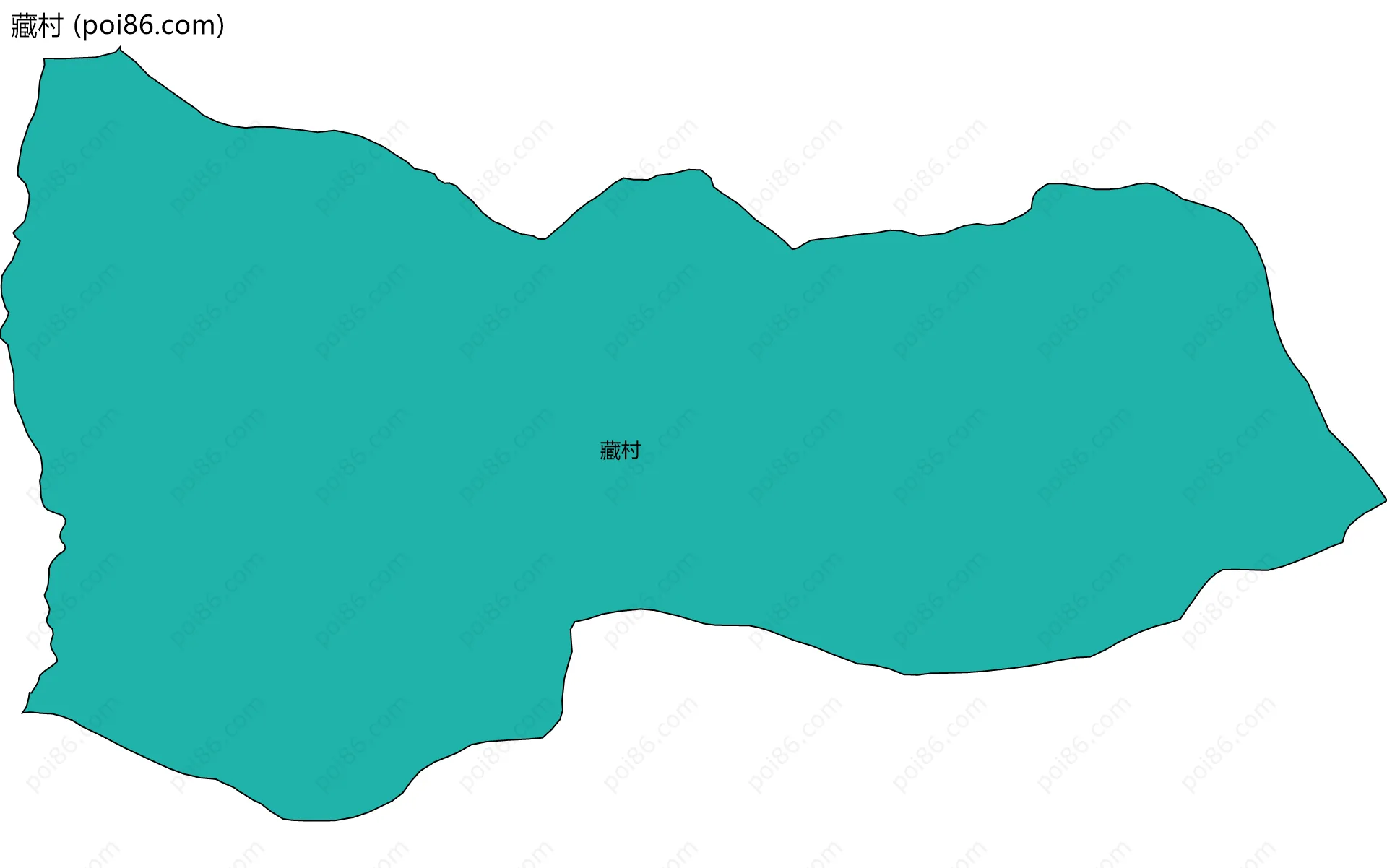 藏村边界地图