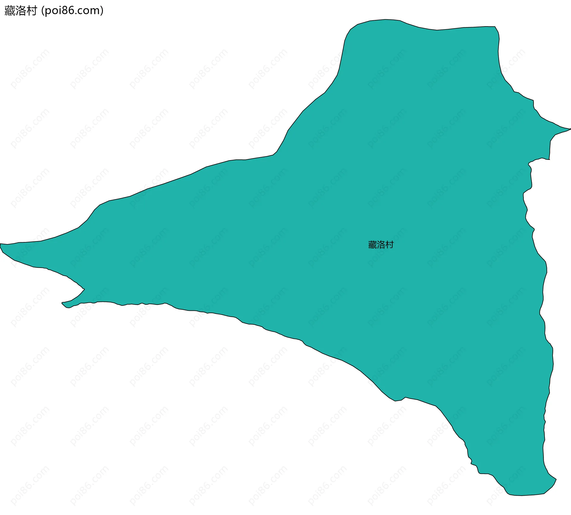 藏洛村边界地图