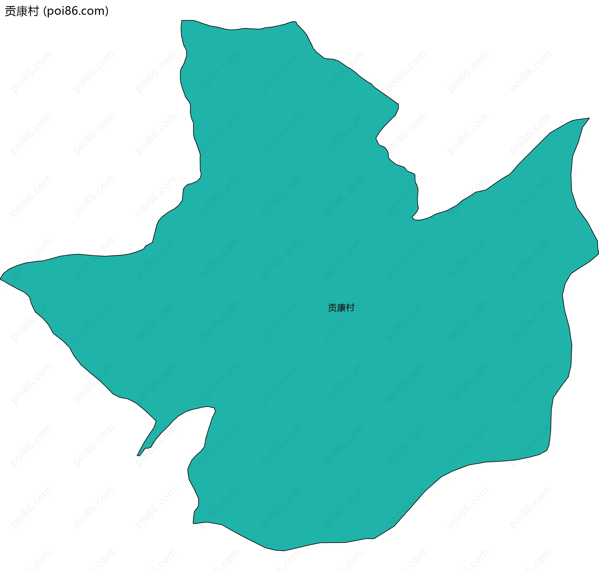 贡康村边界地图