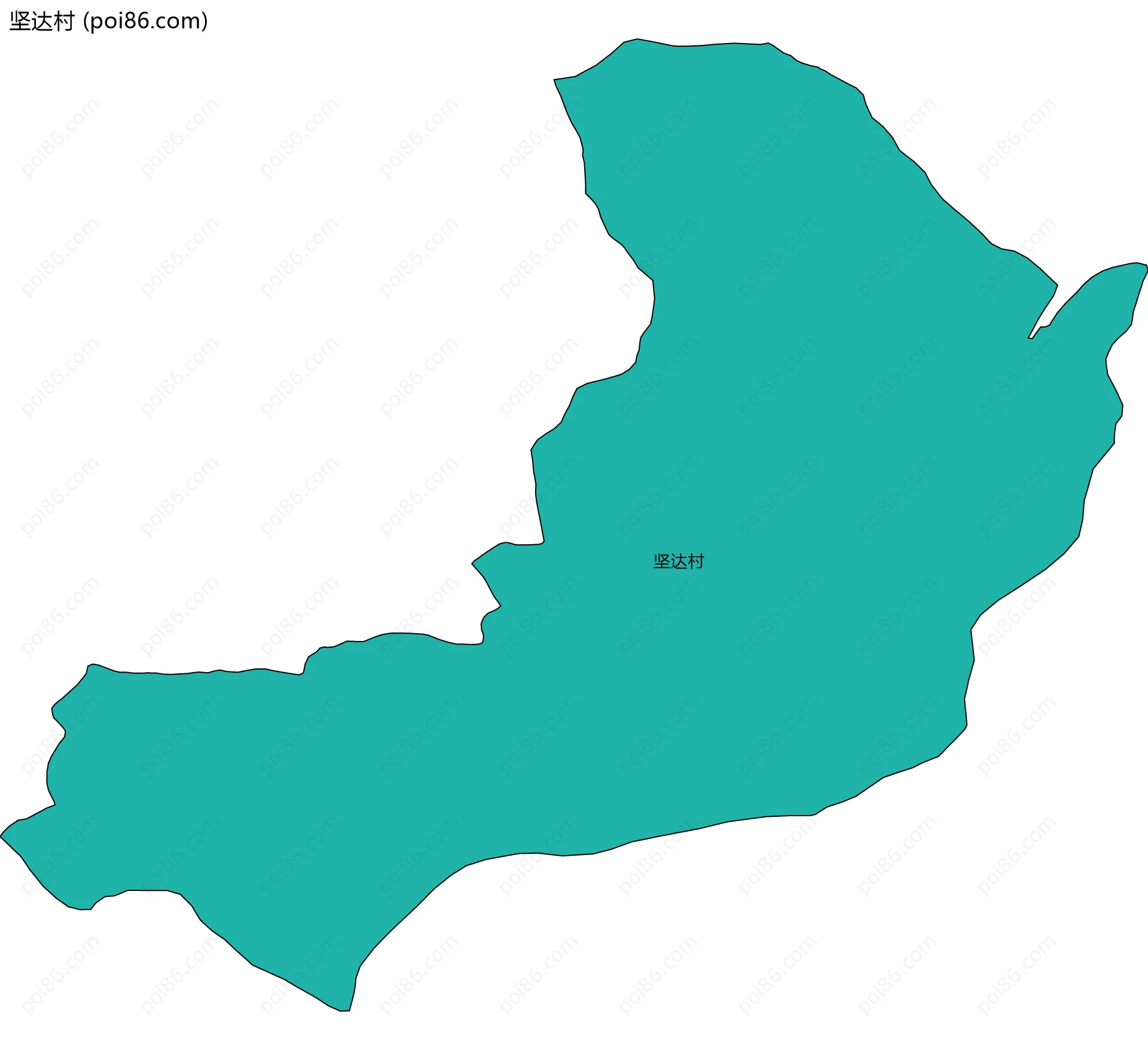 坚达村边界地图