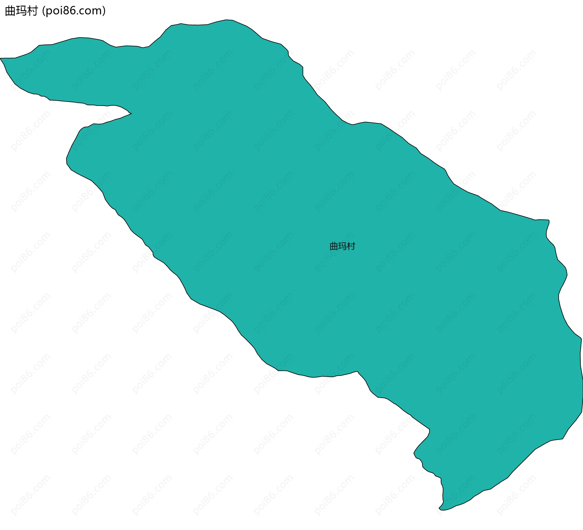 曲玛村边界地图