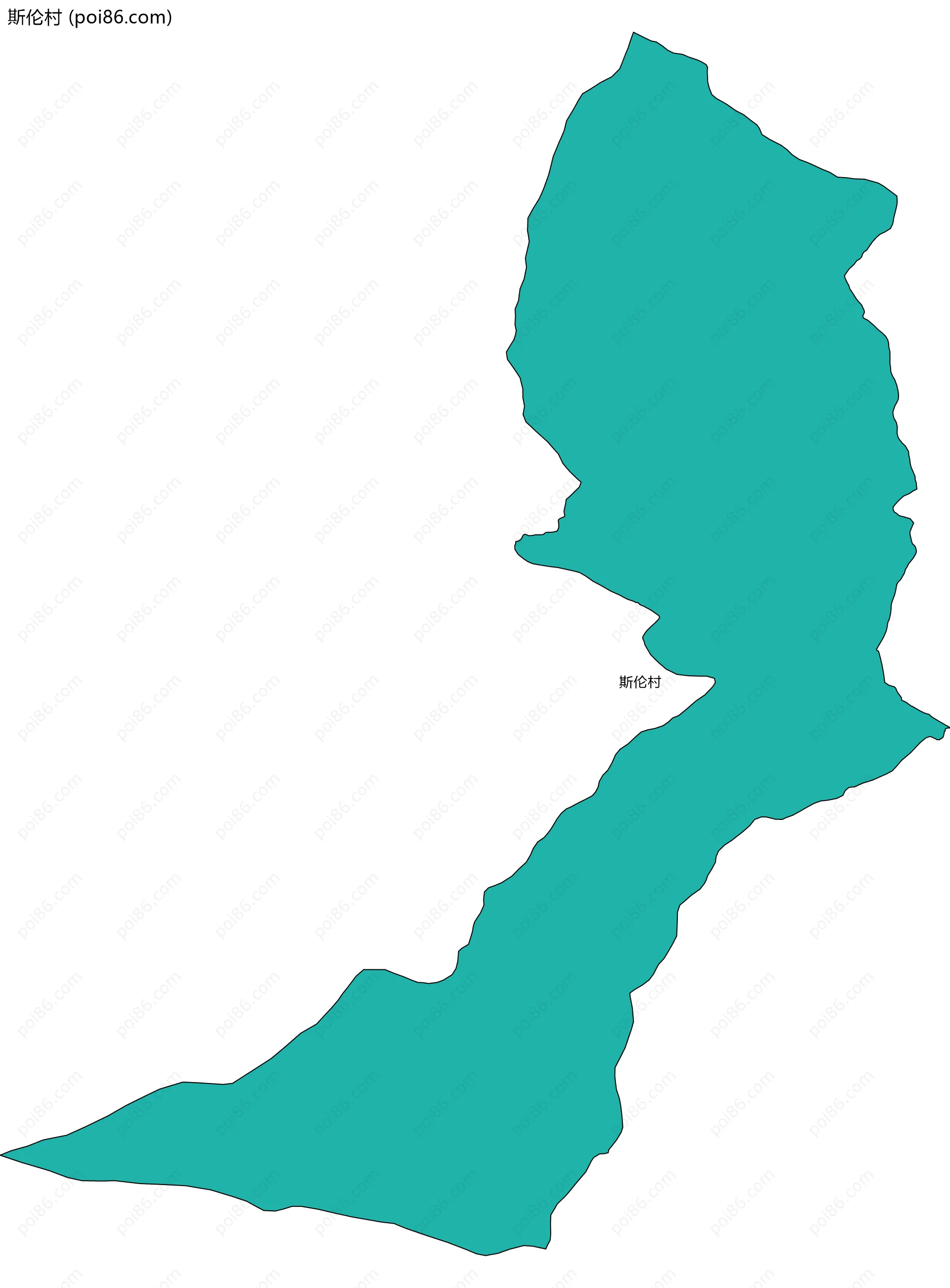 斯伦村边界地图