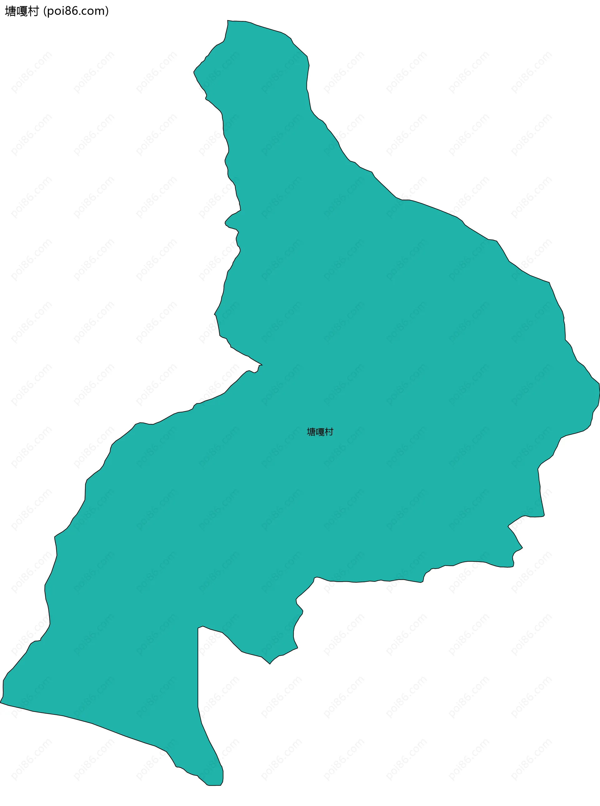 塘嘎村边界地图