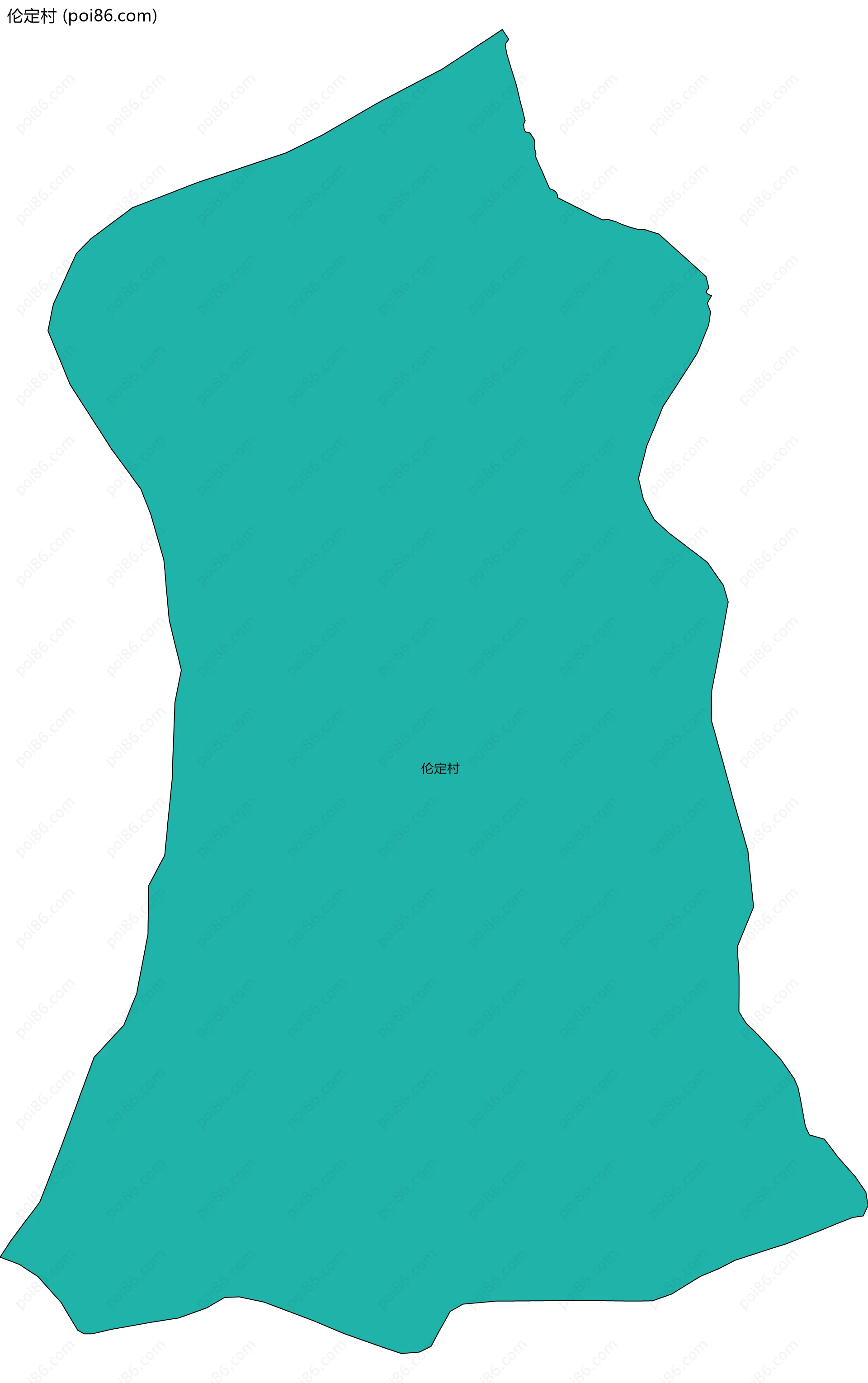 伦定村边界地图