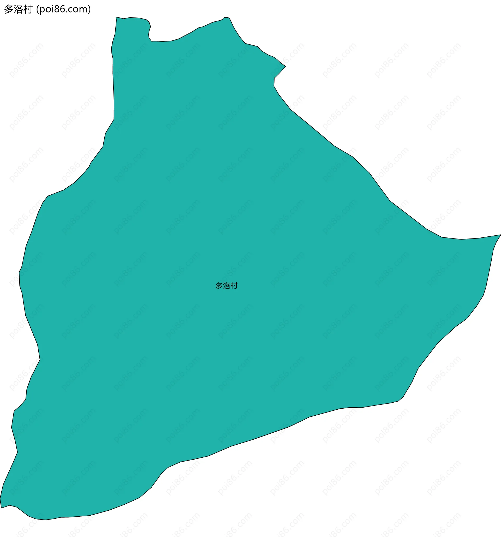 多洛村边界地图