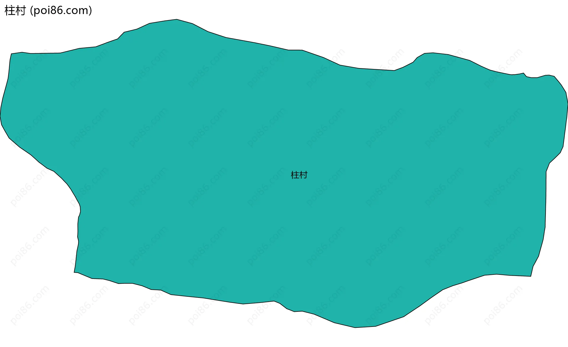 柱村边界地图