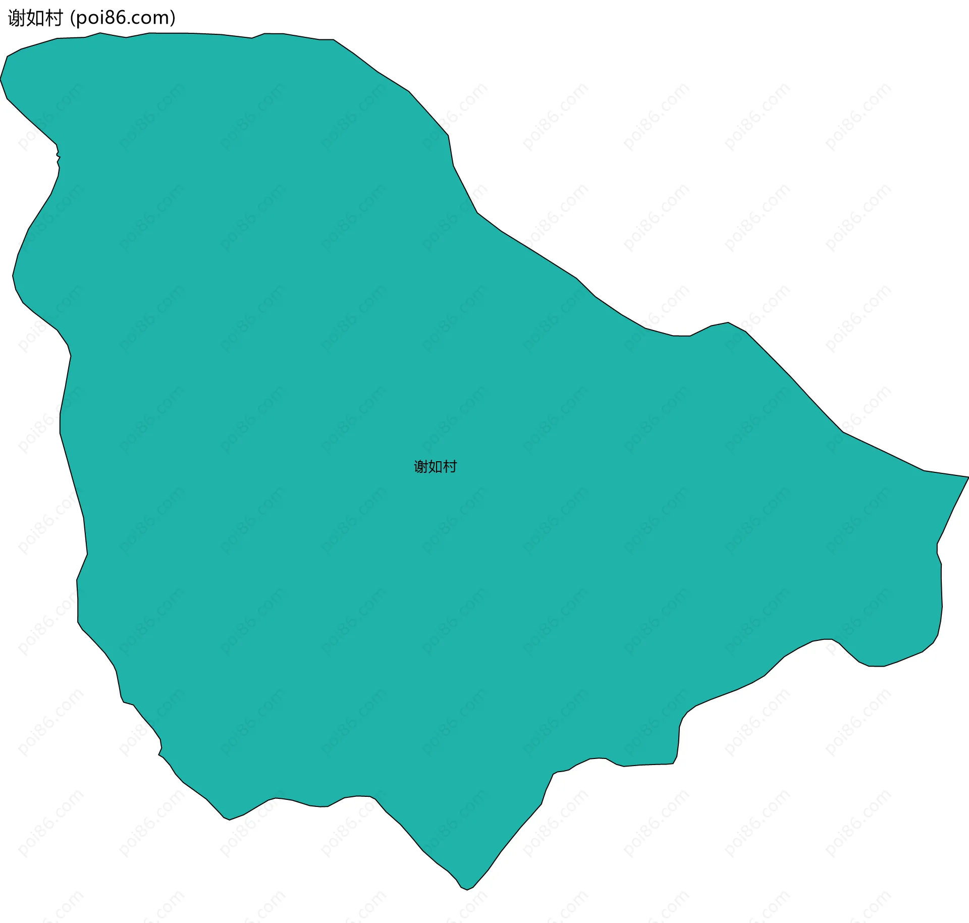 谢如村边界地图