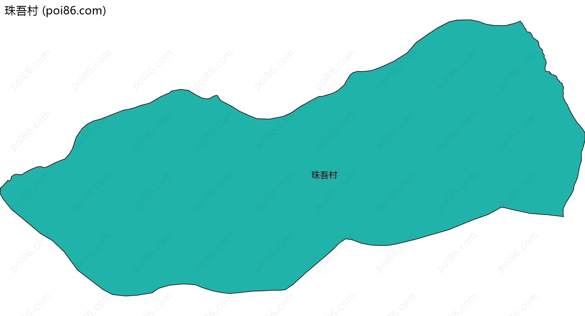 珠吾村边界地图