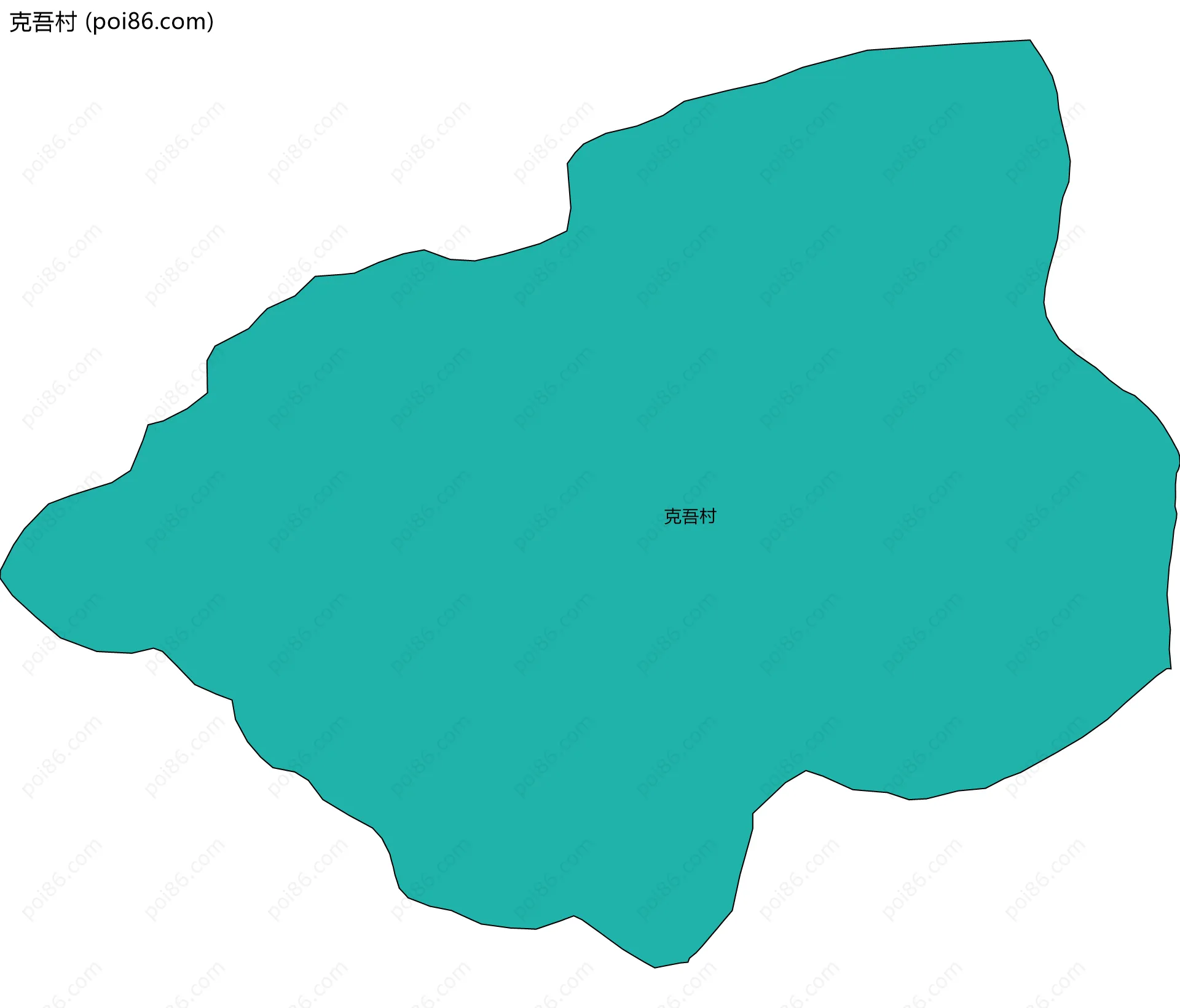 克吾村边界地图