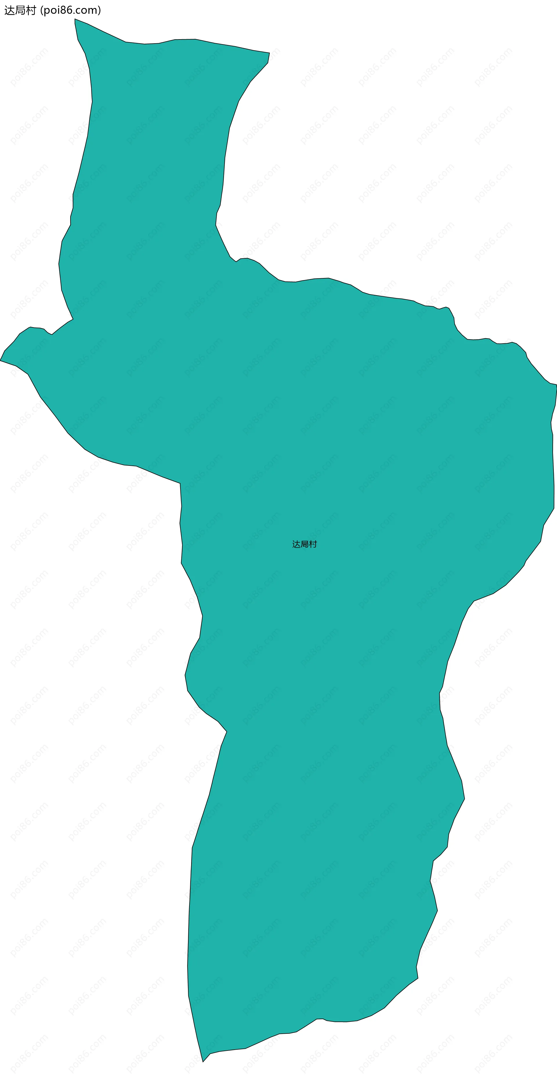 达局村边界地图