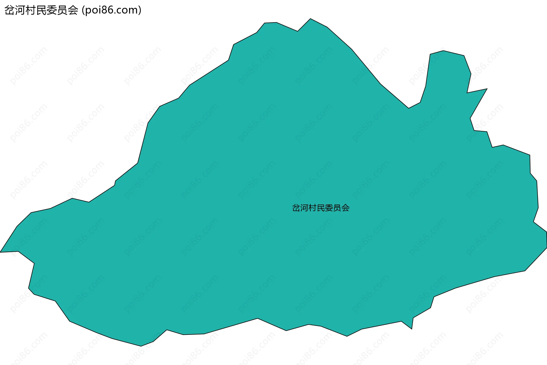 岔河村民委员会边界地图