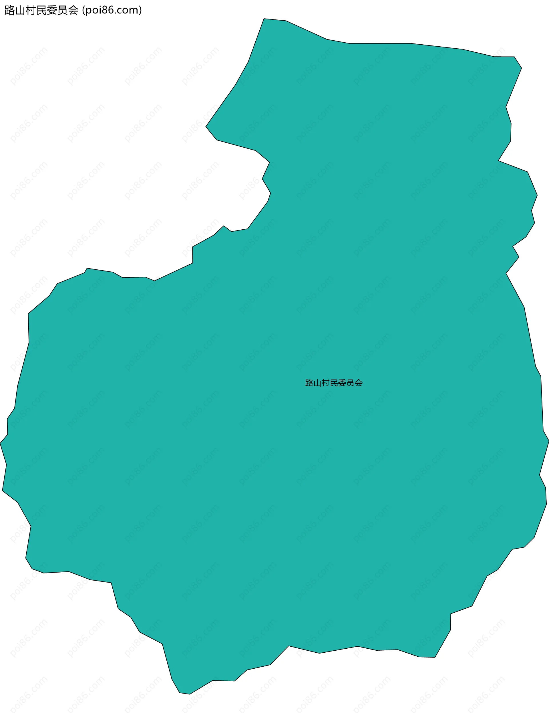 路山村民委员会边界地图
