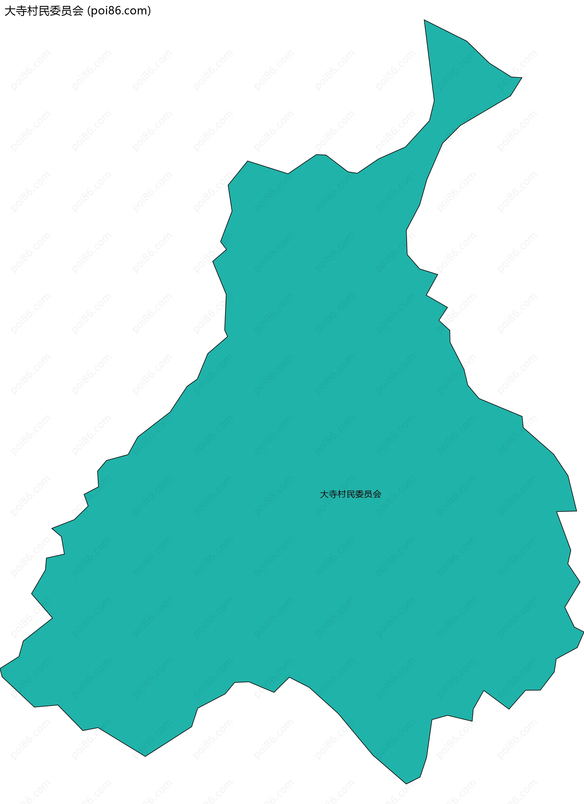 大寺村民委员会边界地图