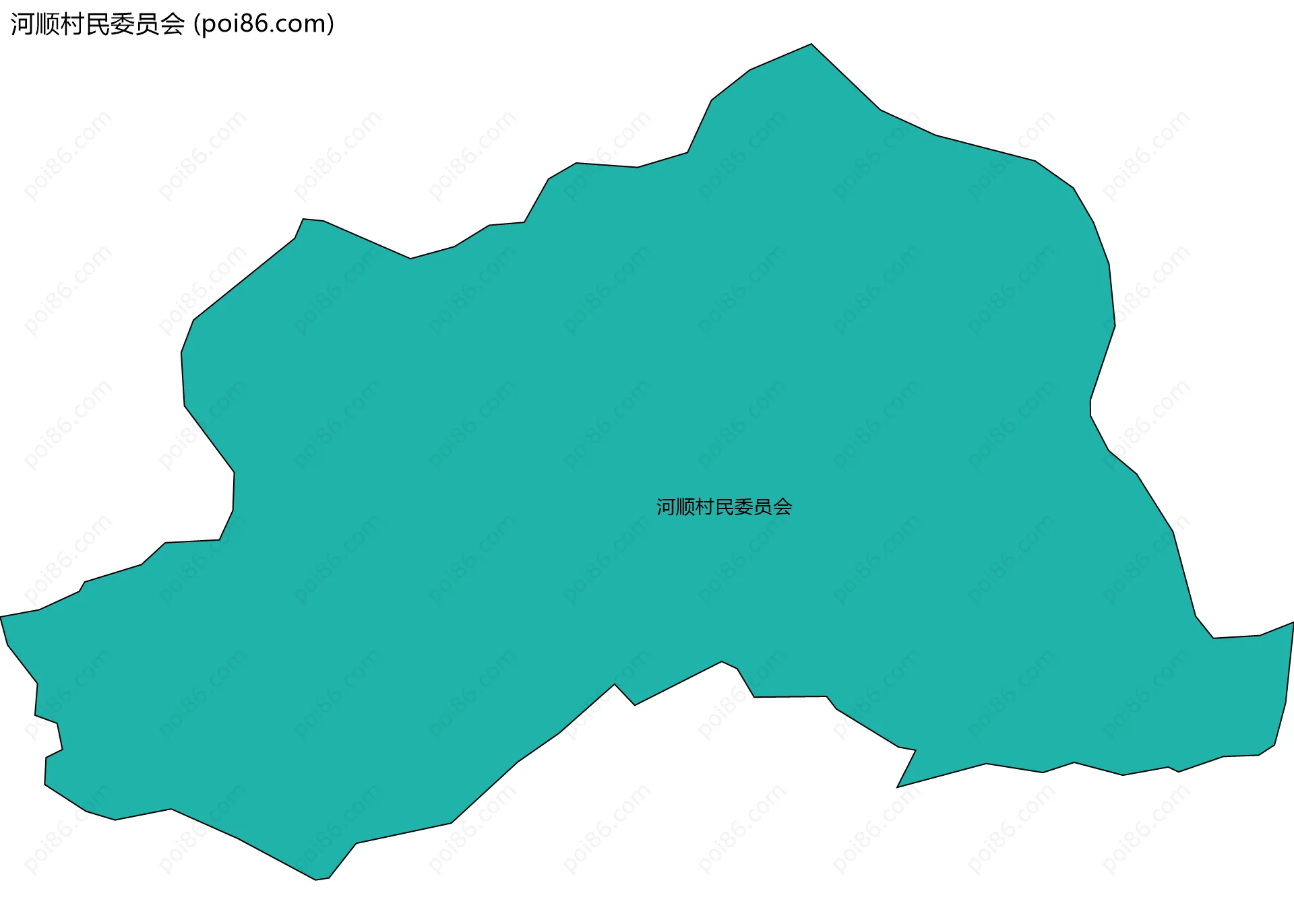 河顺村民委员会边界地图