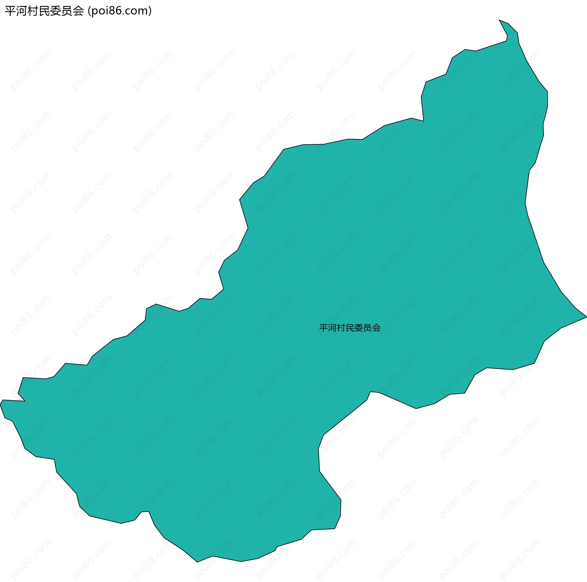 平河村民委员会边界地图