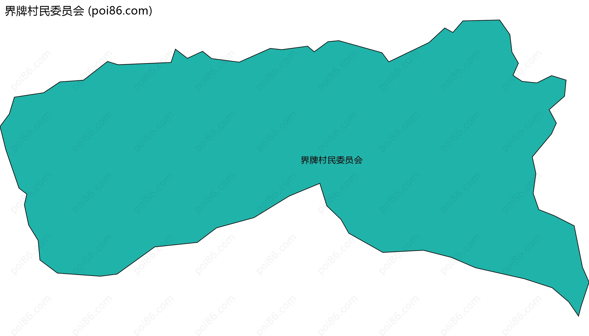 界牌村民委员会边界地图