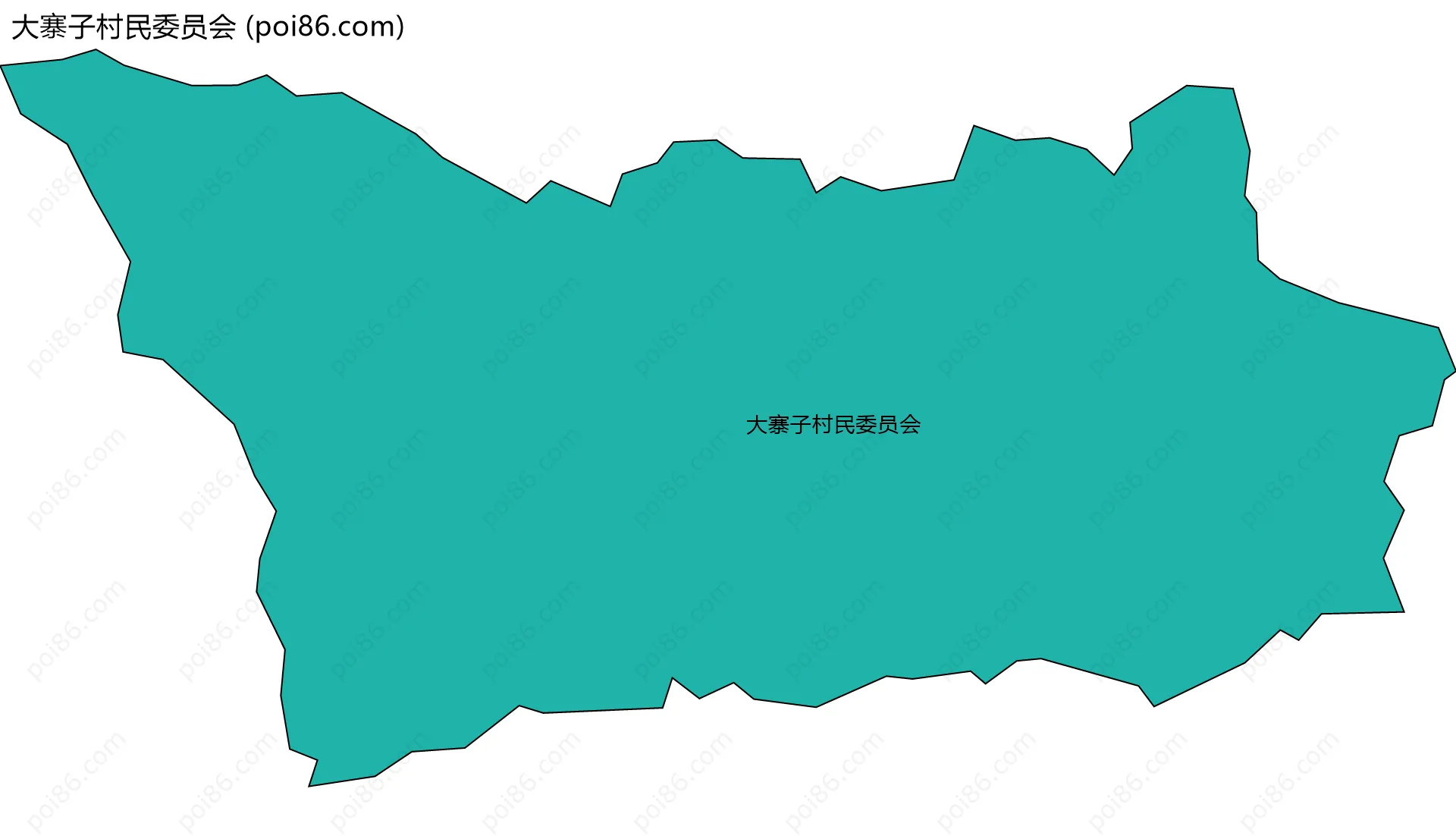 大寨子村民委员会边界地图