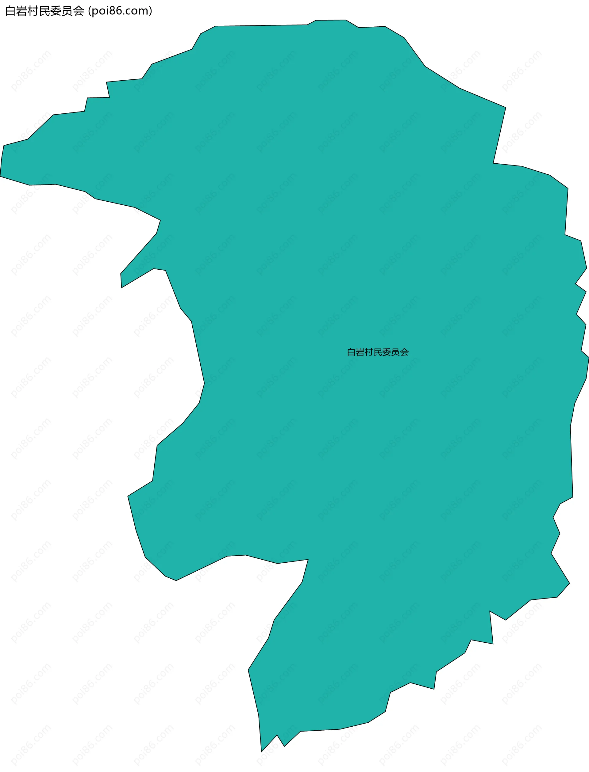 白岩村民委员会边界地图