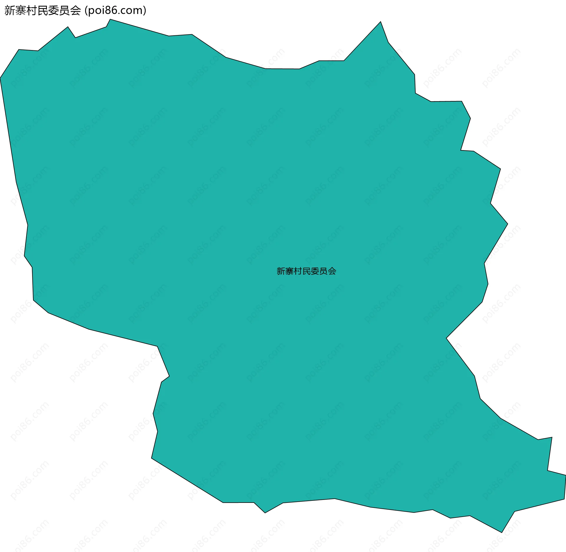 新寨村民委员会边界地图