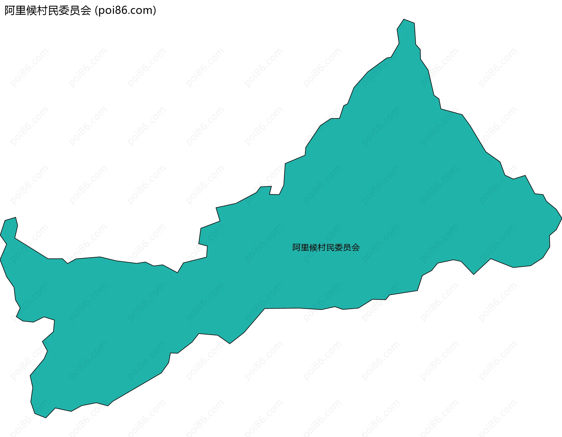 阿里候村民委员会边界地图