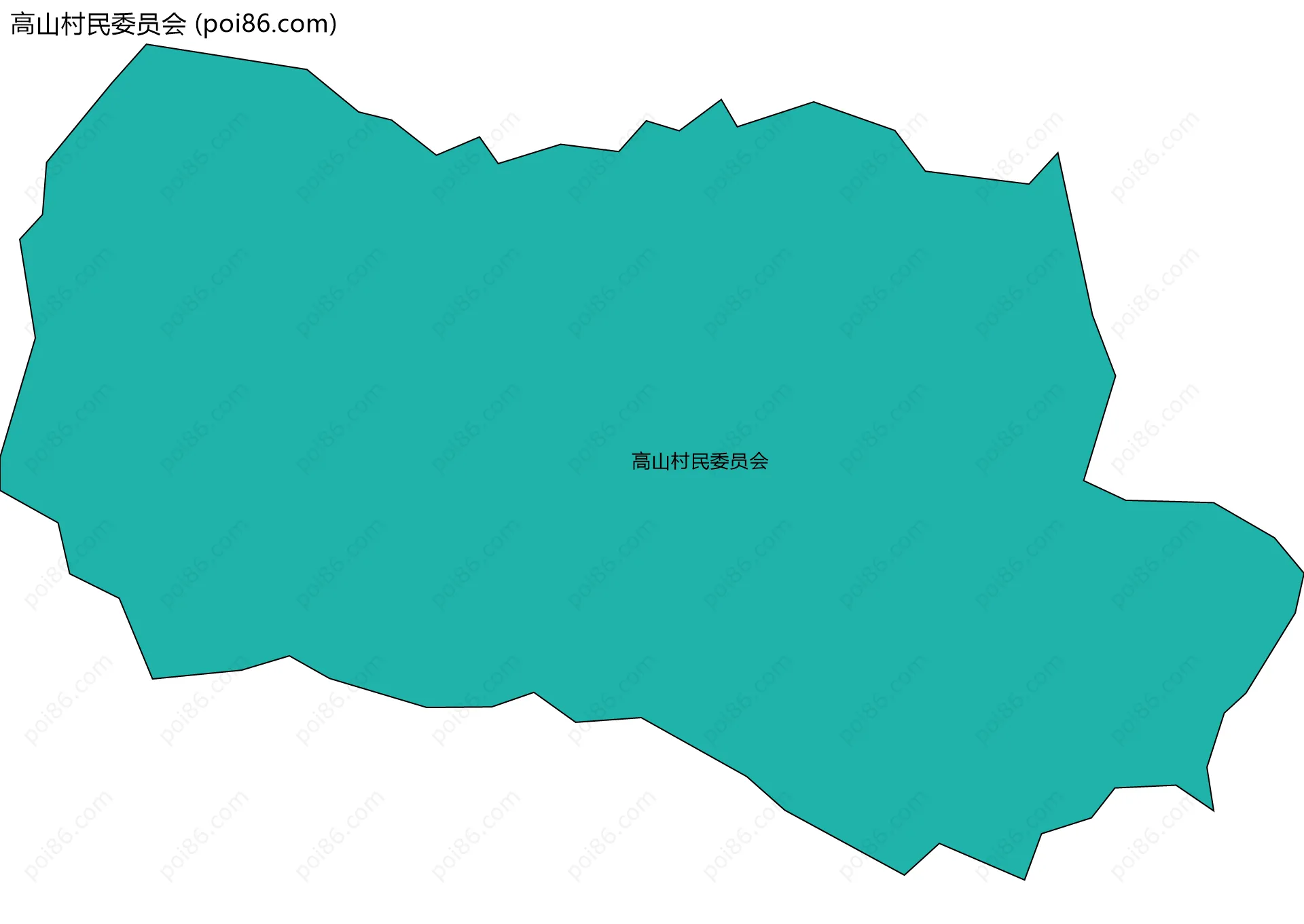 高山村民委员会边界地图