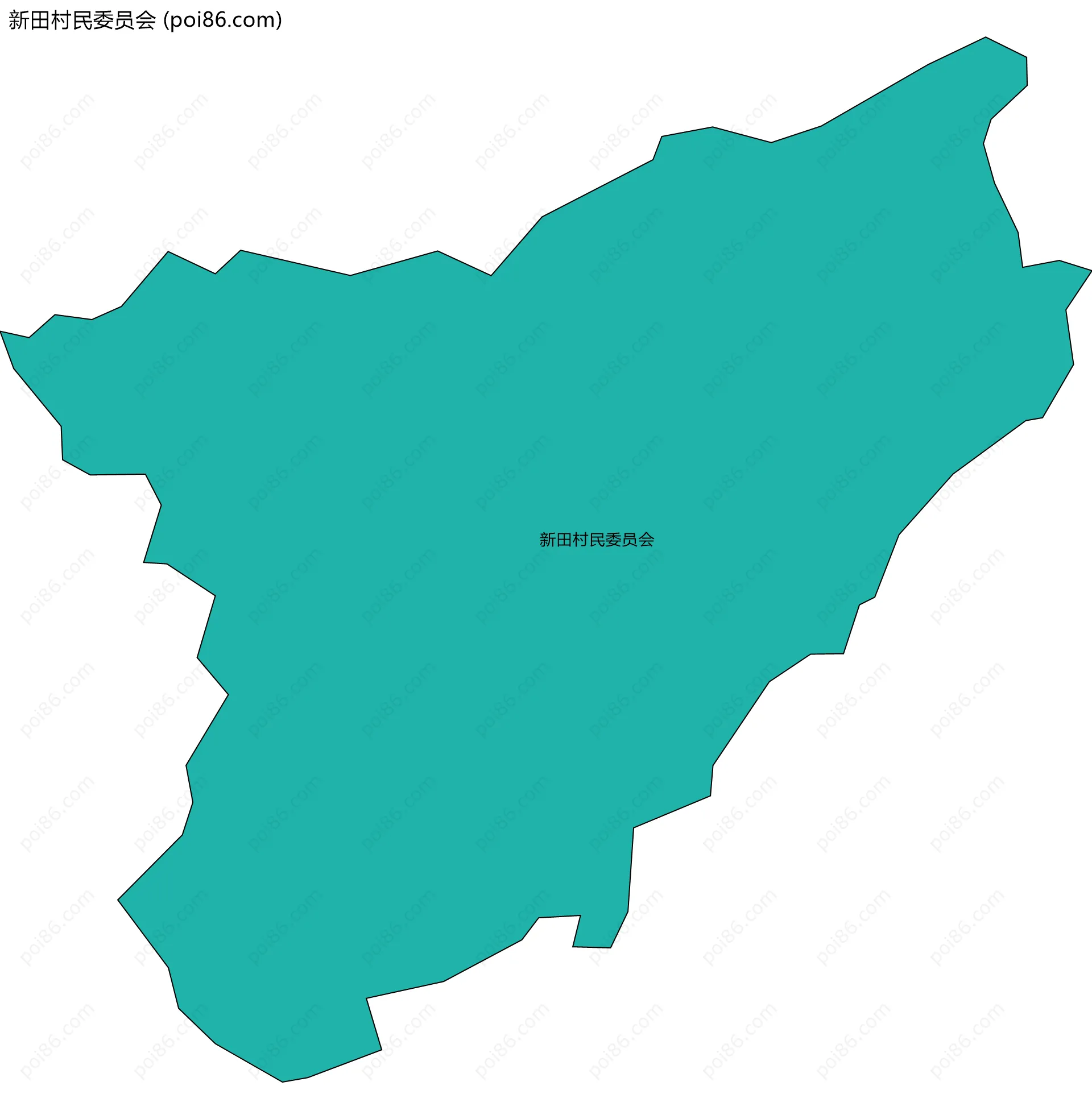 新田村民委员会边界地图